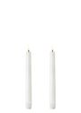 Uyuni - Svíčky - LED Taper Candle - Nordic White/Smooth - 2,3x15 cm