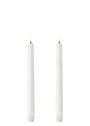 Uyuni - Stearinljus - LED Taper Candle - Nordic White/Smooth - 2,3x15 cm