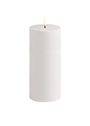 Uyuni - Świece - Outdoor LED Pillar Candle - White - 7,8x7,8 cm