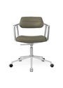 Vipp - Kontorstol - Vipp453 Swivel+ - Camel Leather 101 / Polished Frame - Castors