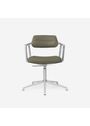 Vipp - Kontorstol - Vipp453 Swivel+ - Camel Leather 101 / Polished Frame - Castors