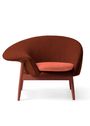 Warm Nordic - Poltrona - Fried Egg Chair / Colour - Red - Vidar 0542/Balder 0562/Balder 0542