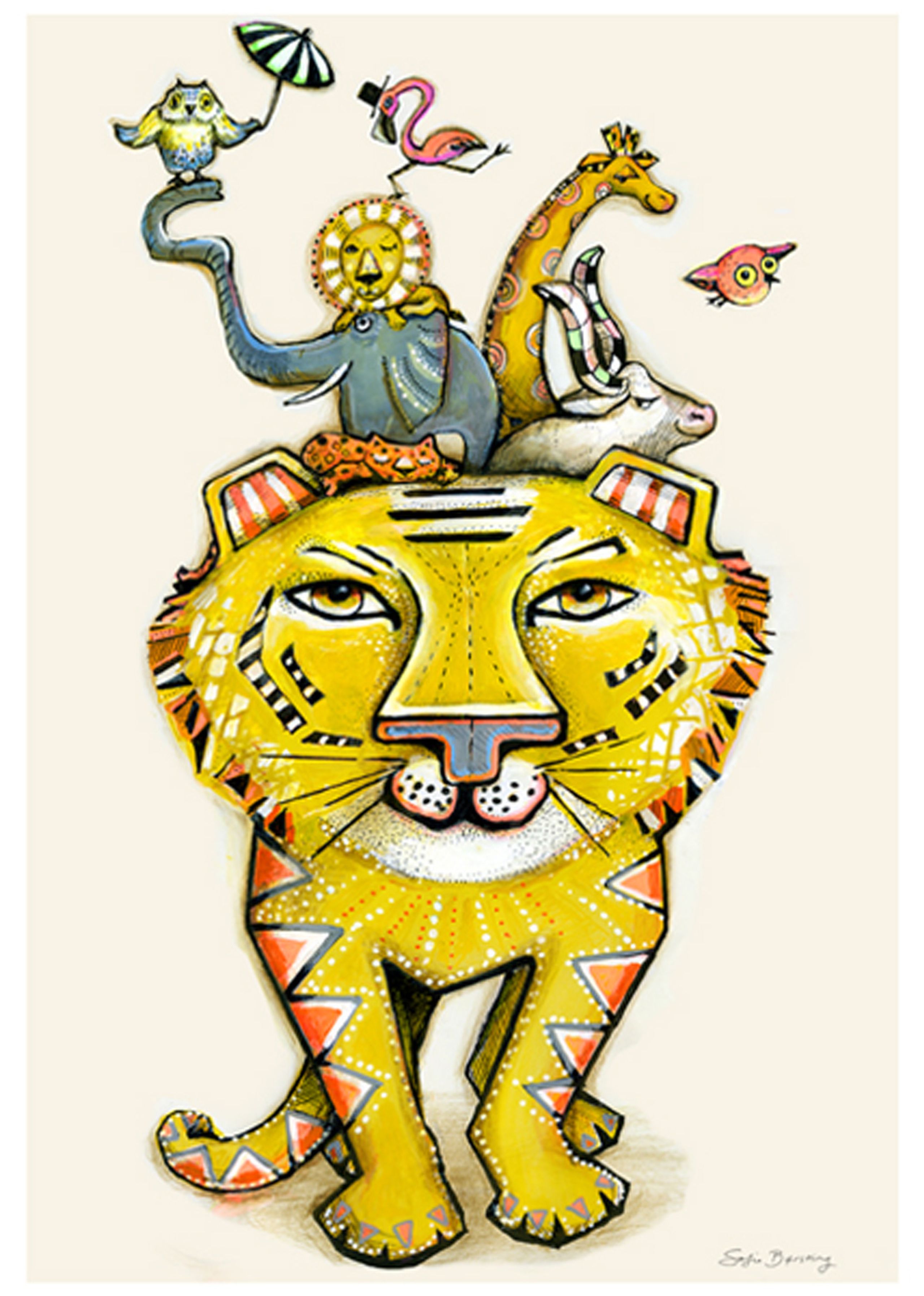 Sofie Børsting - Poster - A3 Tiger Poster - Print