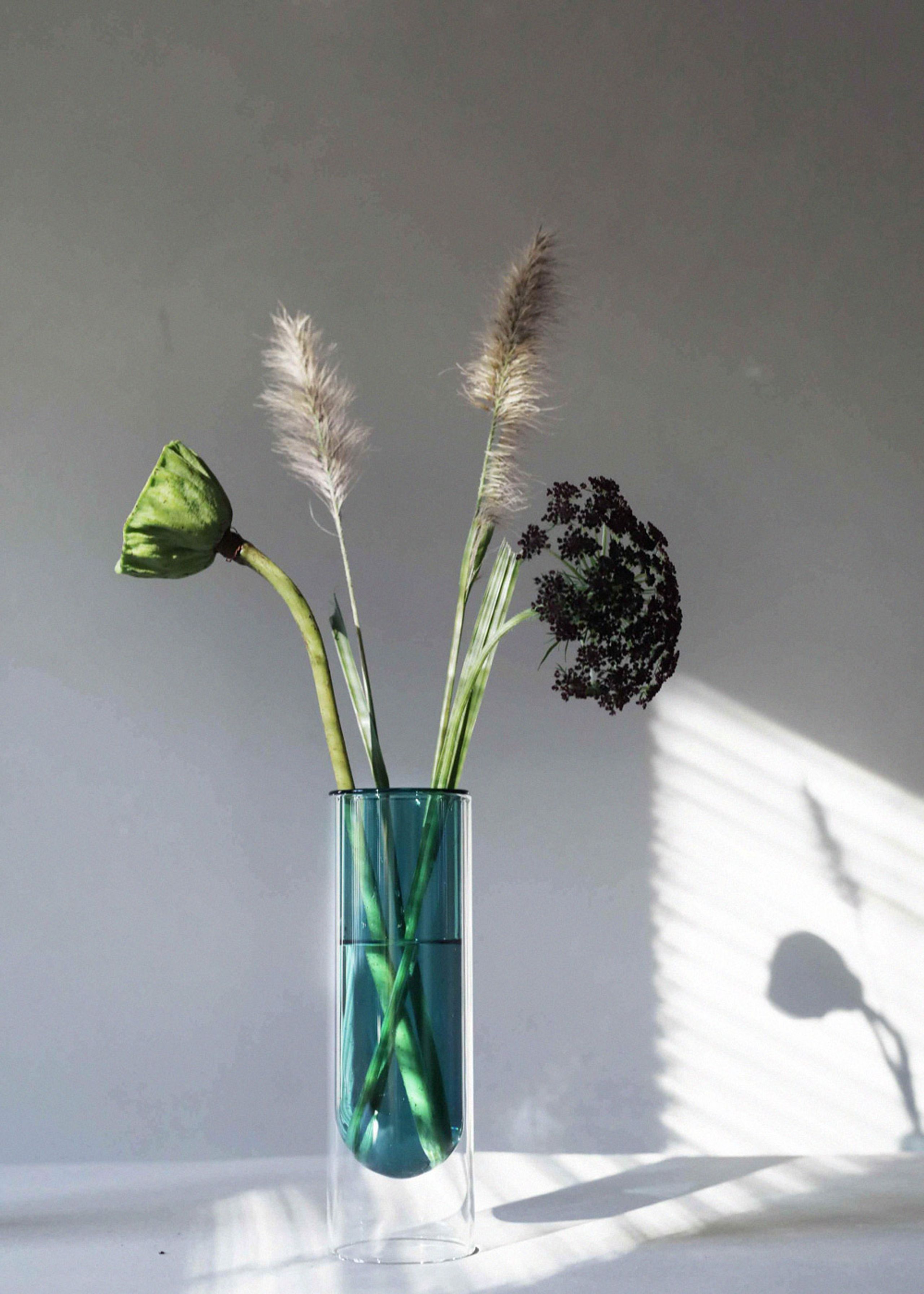 About Form and Function - Vase - Flower Tube - Cyan High