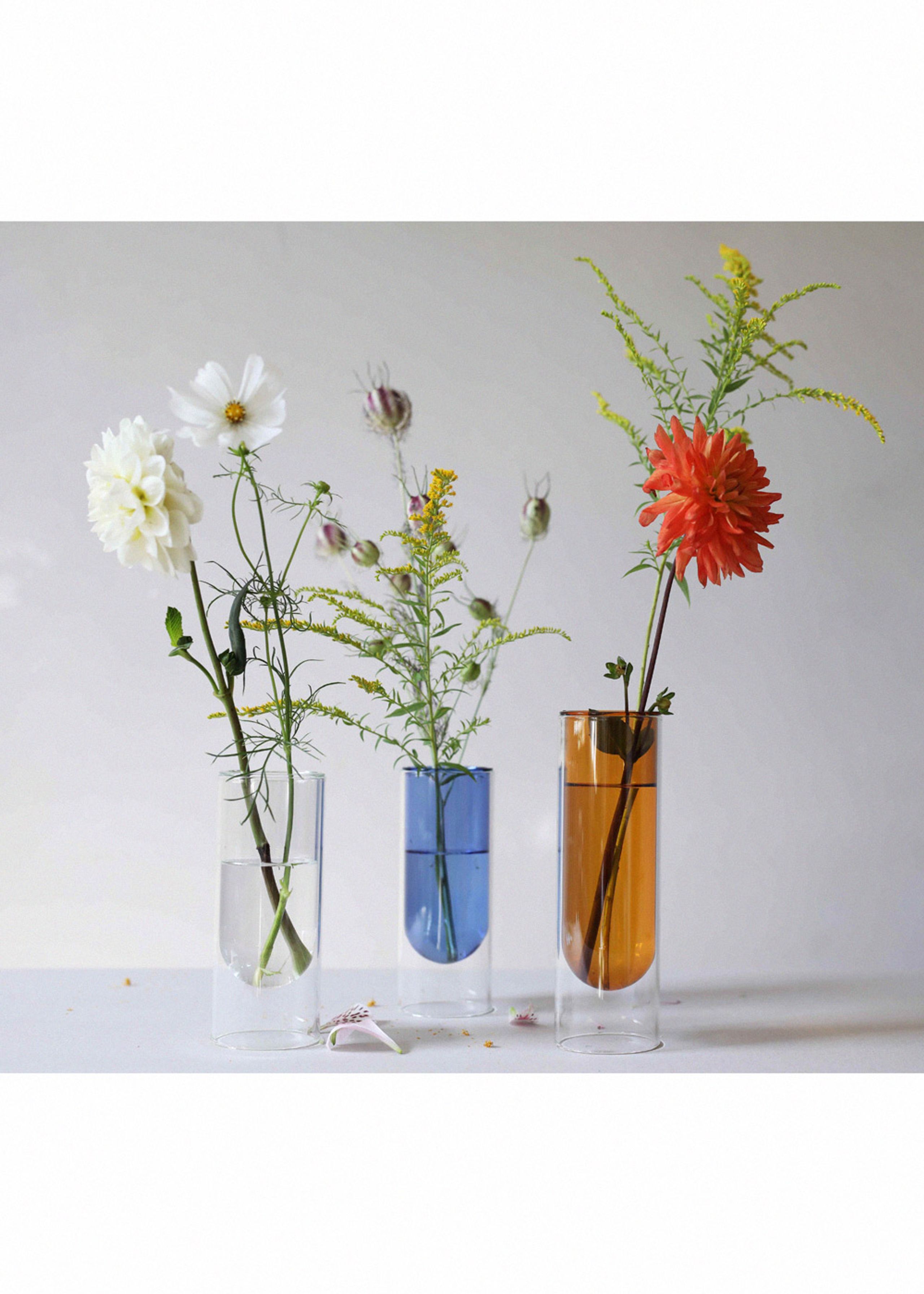 About Form and Function - Vase - Flower Tube - Amber