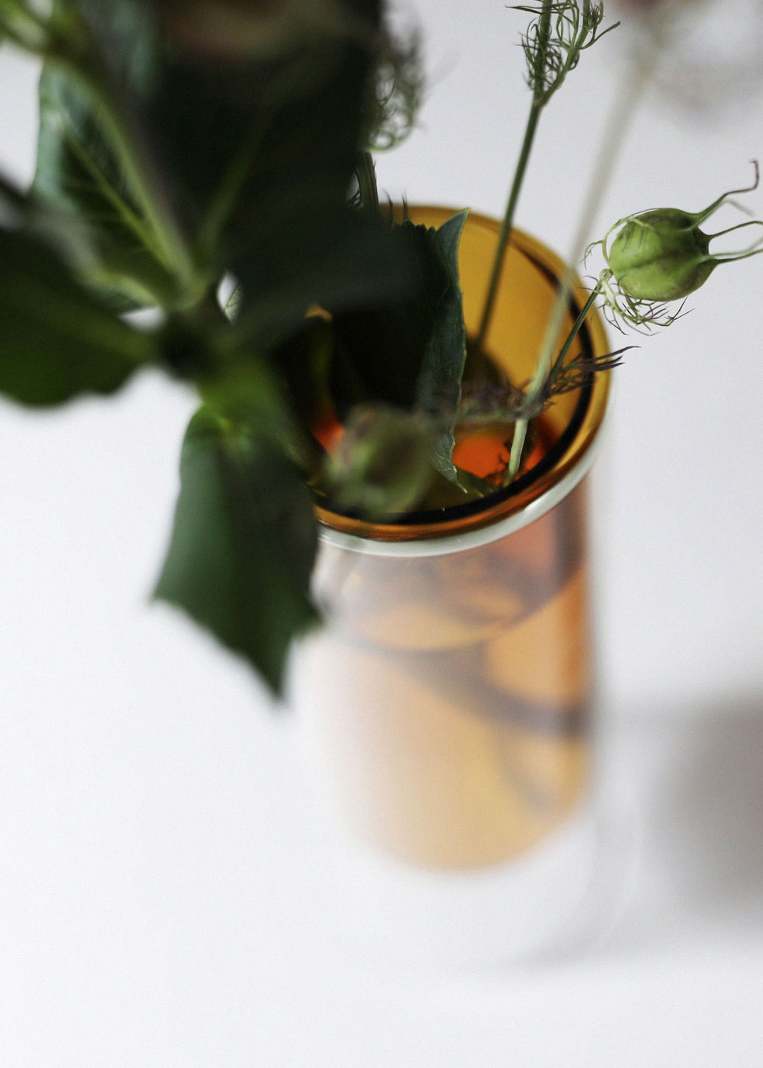About Form and Function - Vase - Flower Tube - Amber