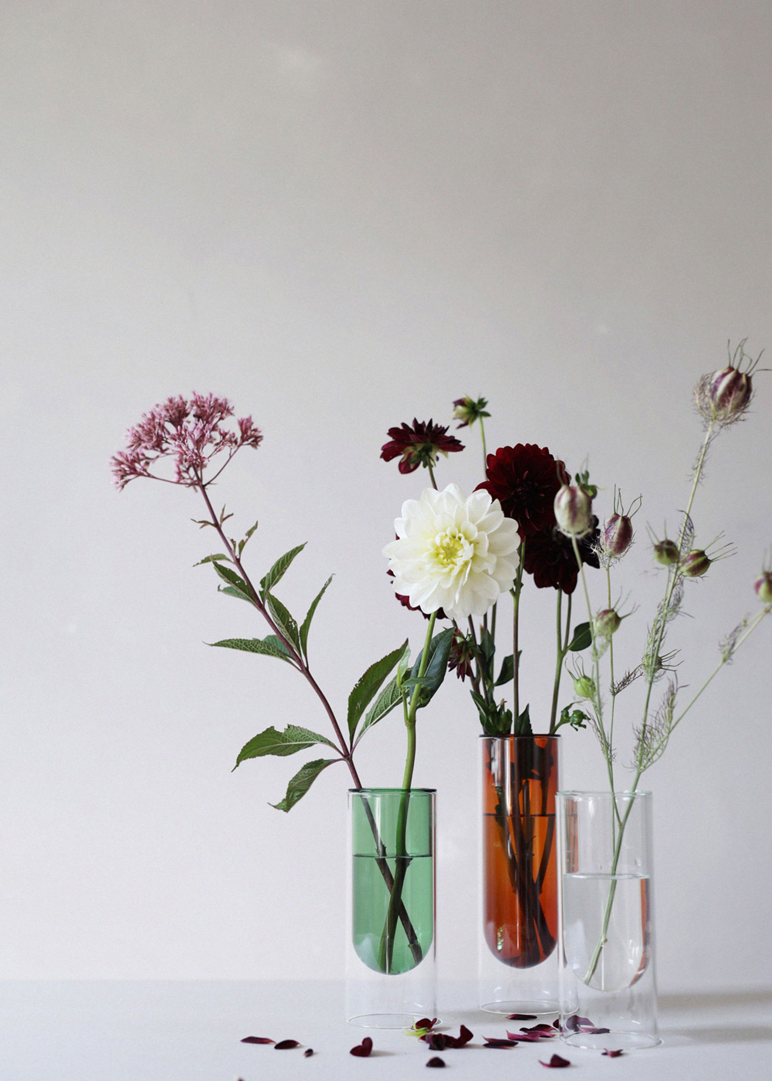 About Form and Function - Vase - Flower Tube - Cyan High