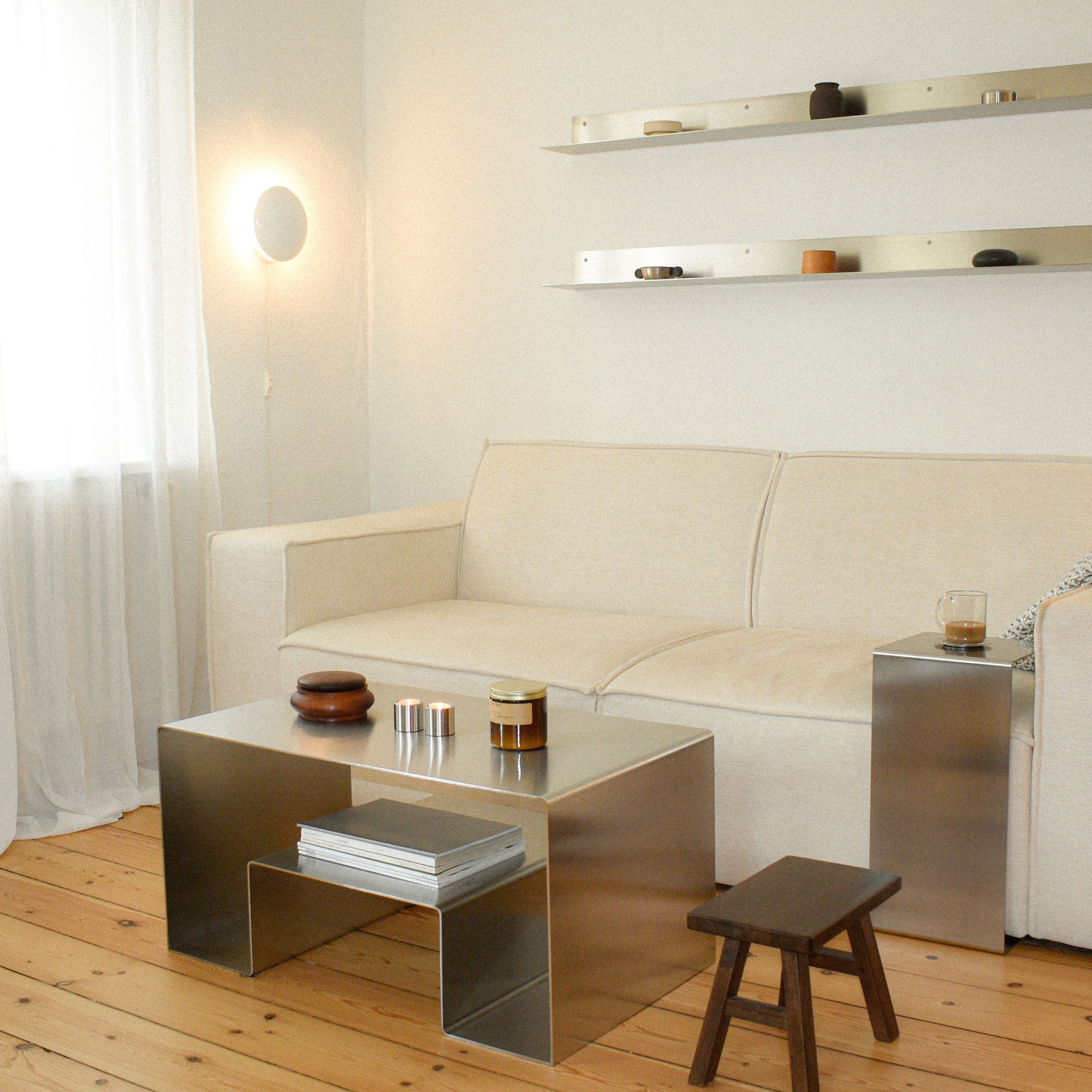 Acier Studio - Regalbrett - Skagen Shelf - Stainless Steel