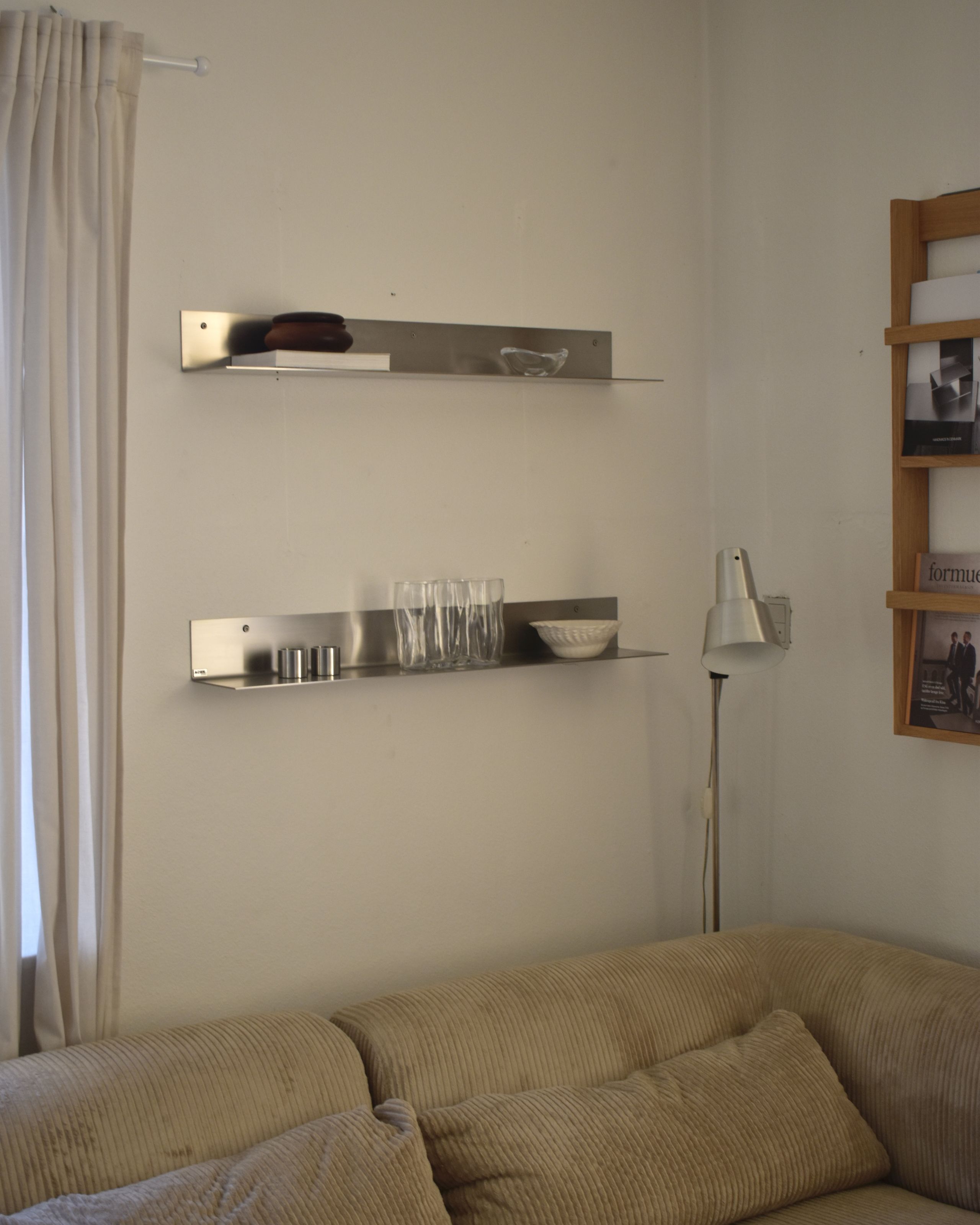 Acier Studio - Regalbrett - Skagen Shelf - Stainless Steel
