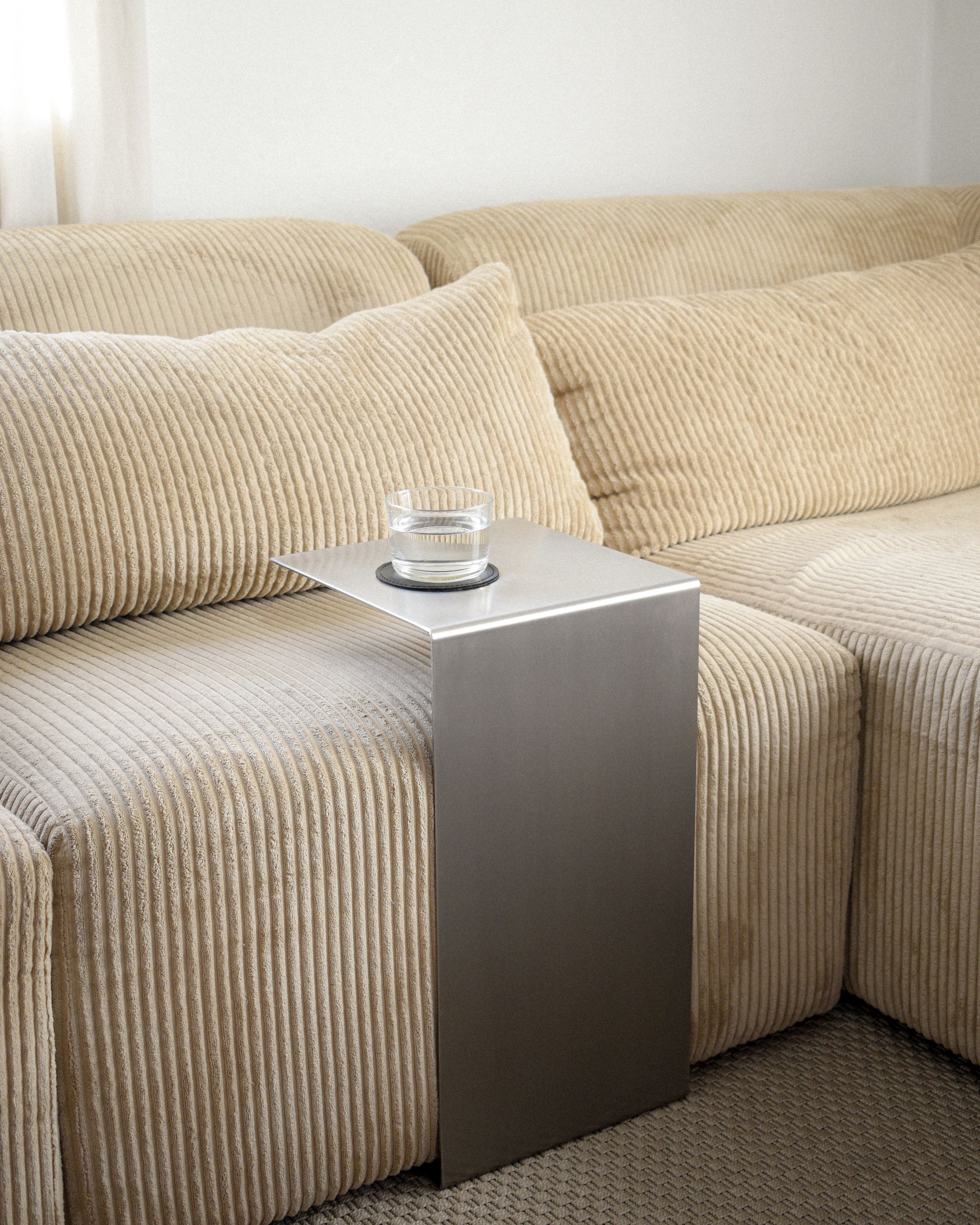 Acier Studio - Side table - Oslo Piedestal - Stainless Steel