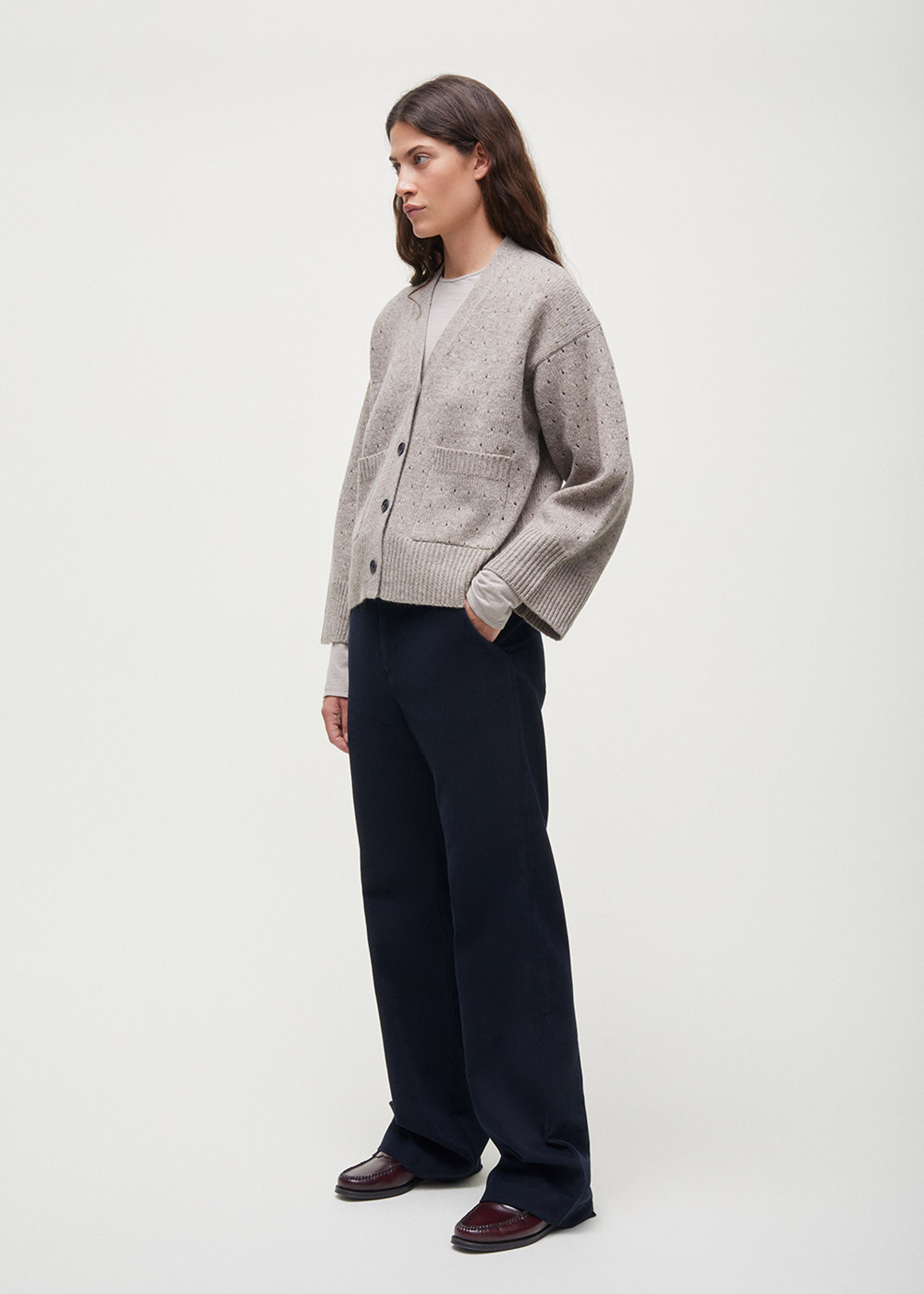 Aiayu - Cardigan - Cora Dot - Pure Soil