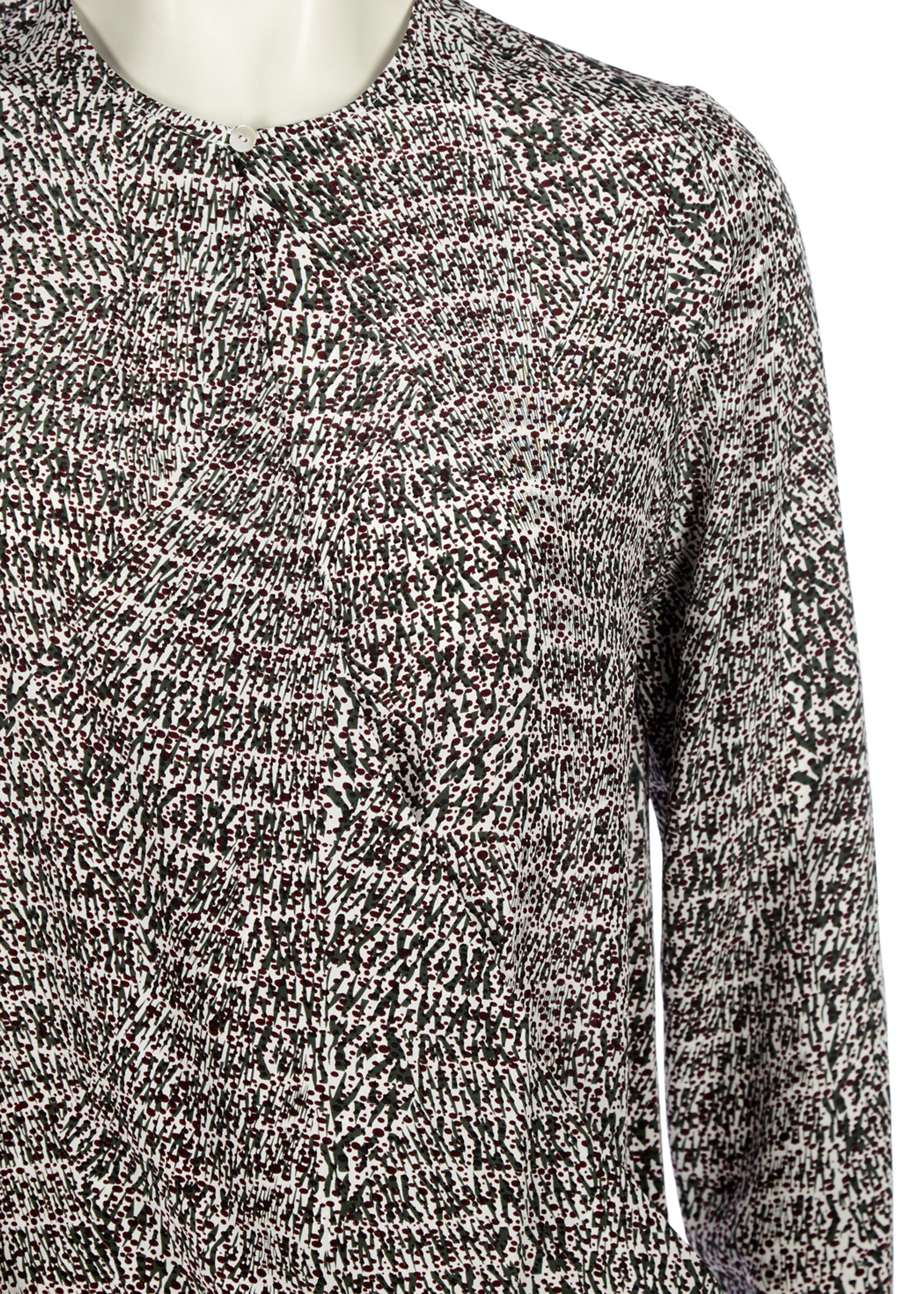 An Ounce - Blouse - Gonas Silk Print Blouse - Burdundy Multi Print