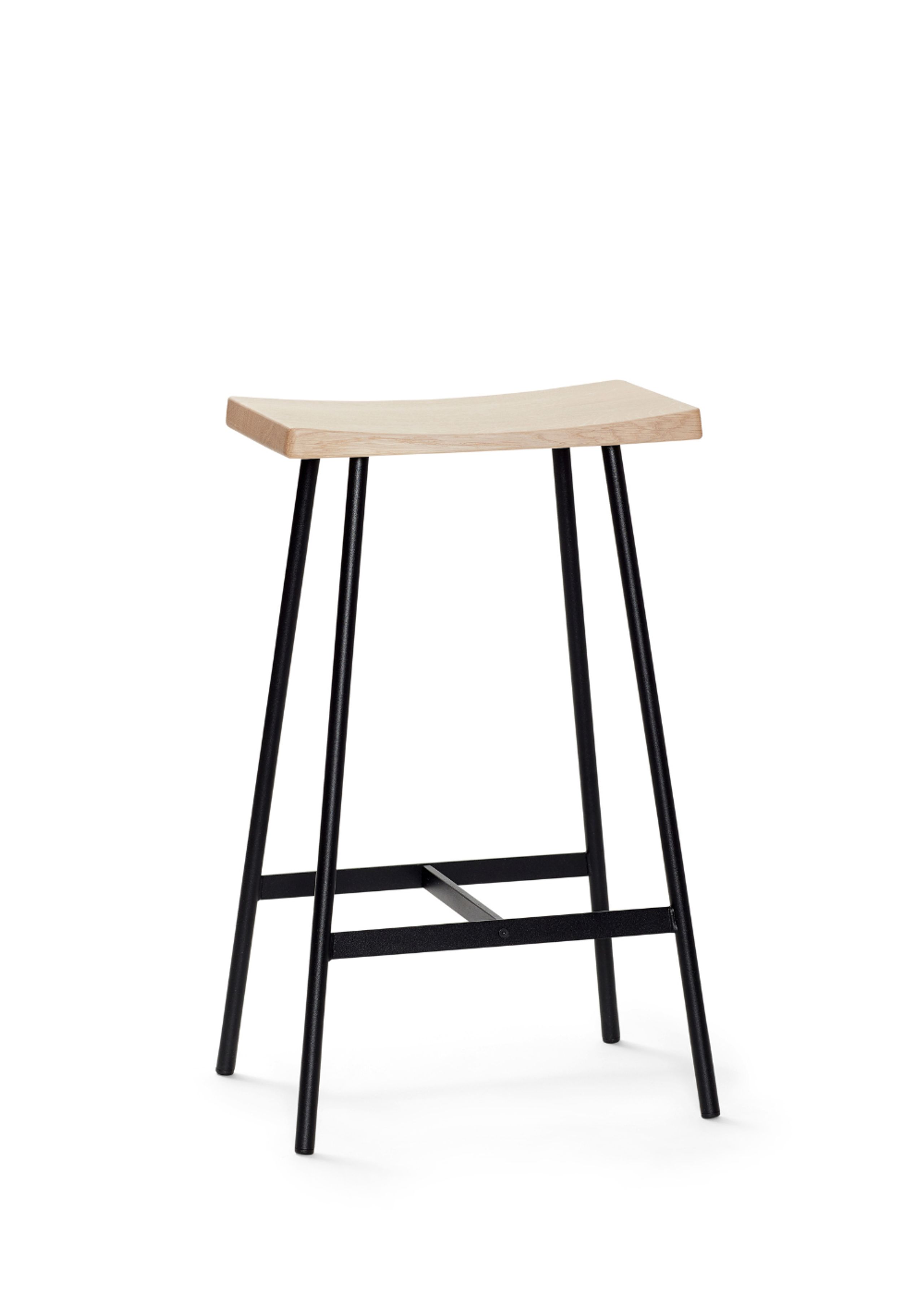 Andersen Furniture - Bar stool - HC2 Barstool - Black Powder Coating / White Stained Oak