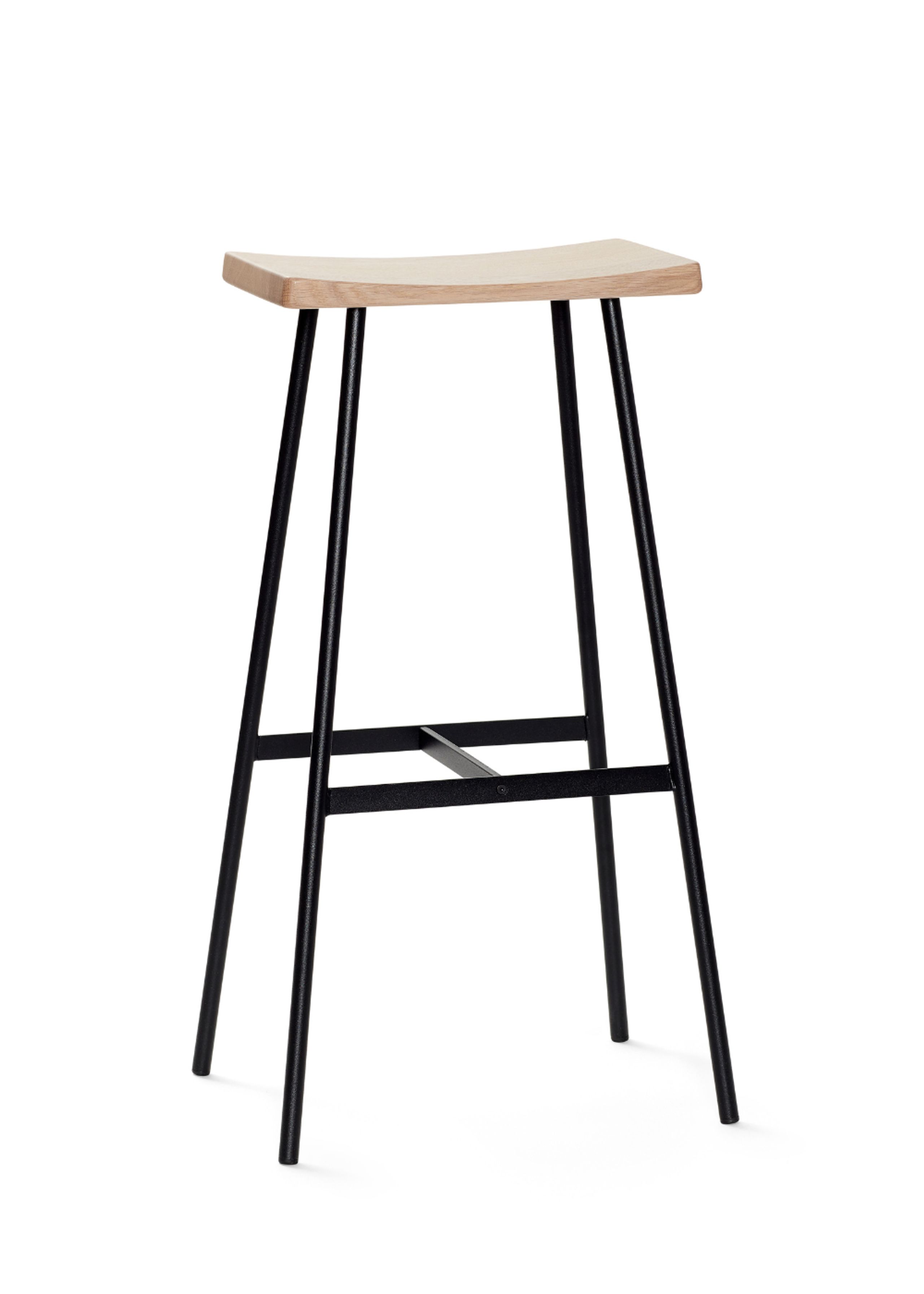 Andersen Furniture - Bar stool - HC2 Barstool - Black Powder Coating / White Stained Oak