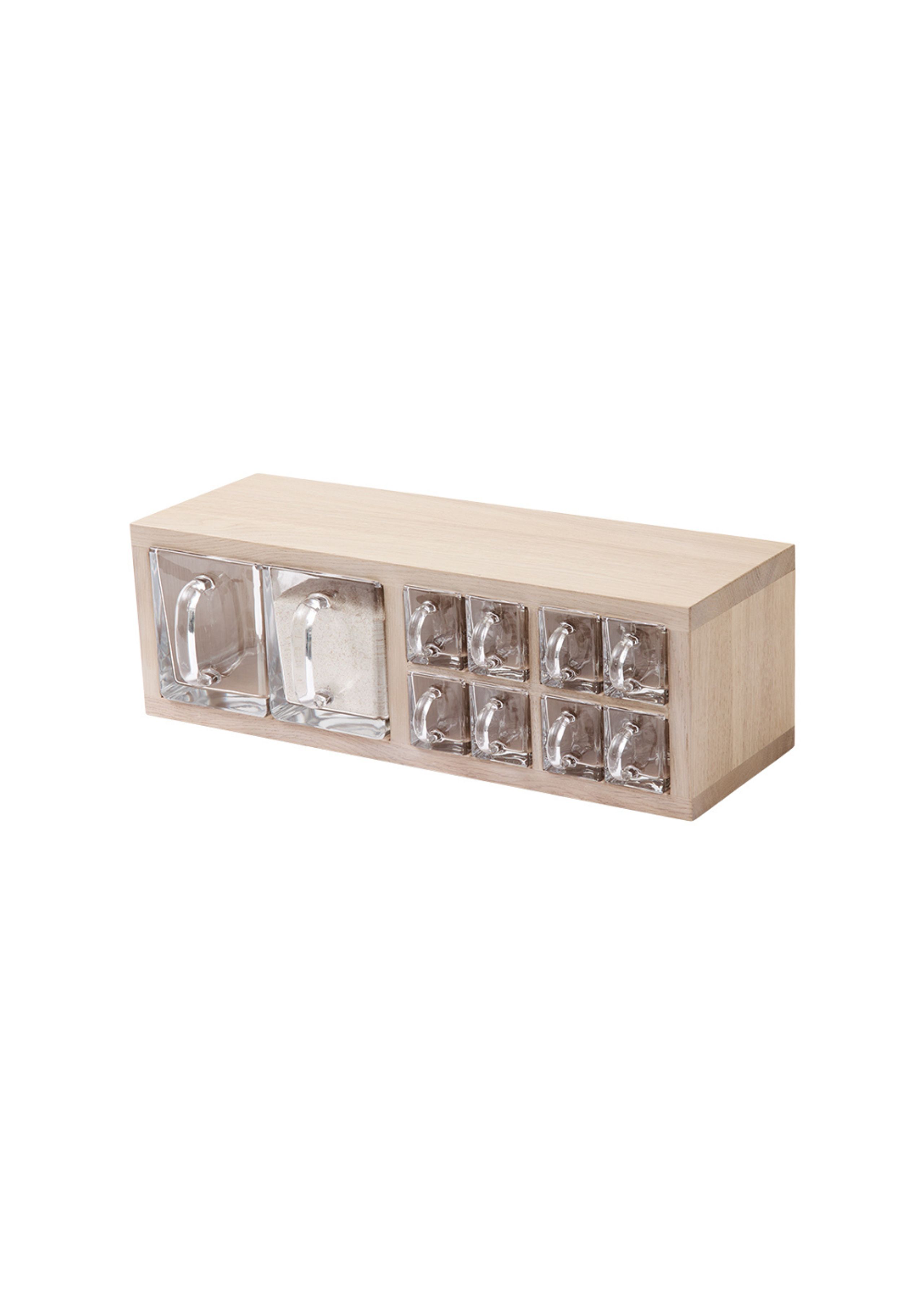 Andersen Furniture - Shelf - A-organizer Shelf - Oak White Laquer with 10 glass