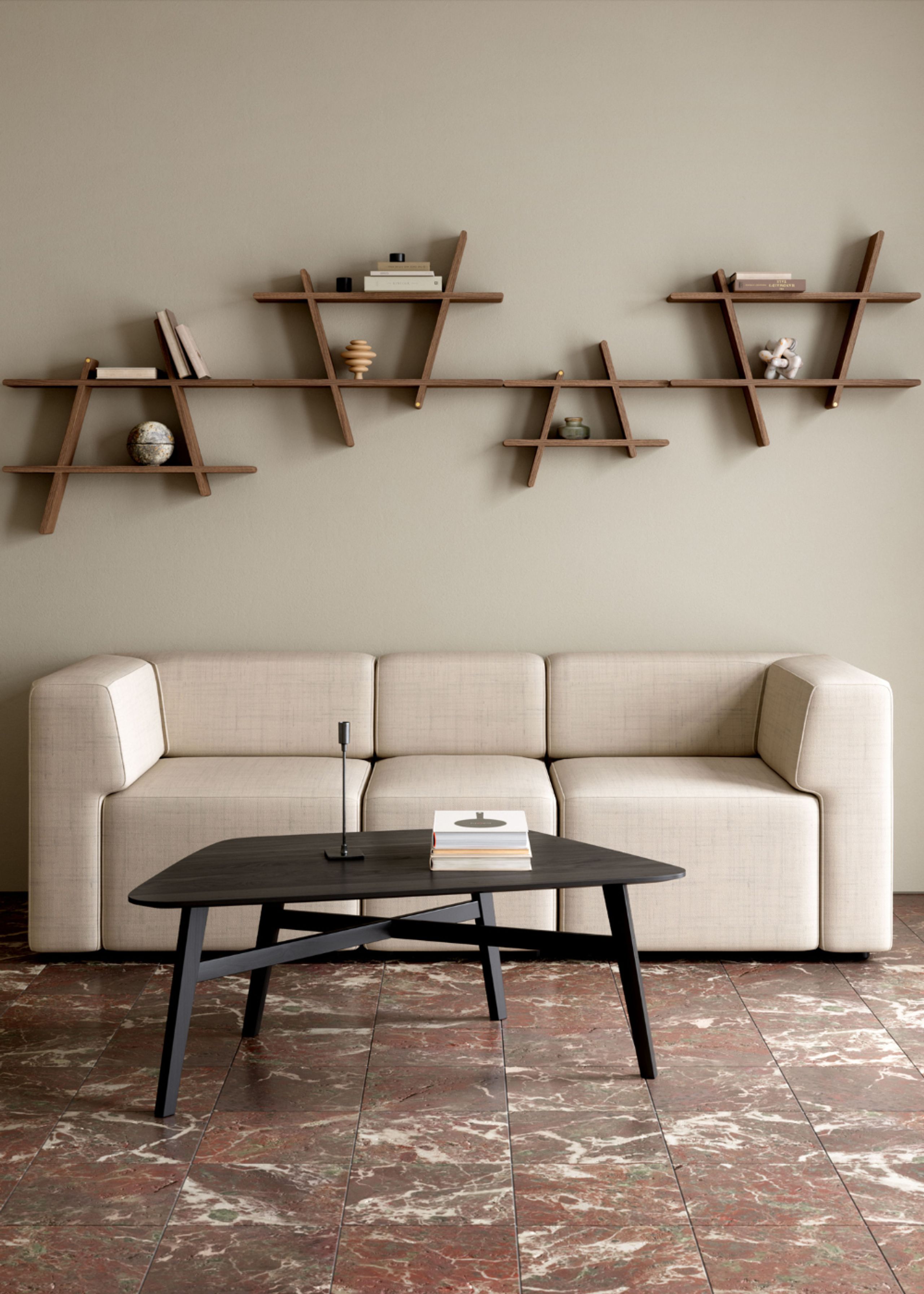 Andersen Furniture - Policová deska - A-wall Shelf - Medium - Smoked Oiled Ash