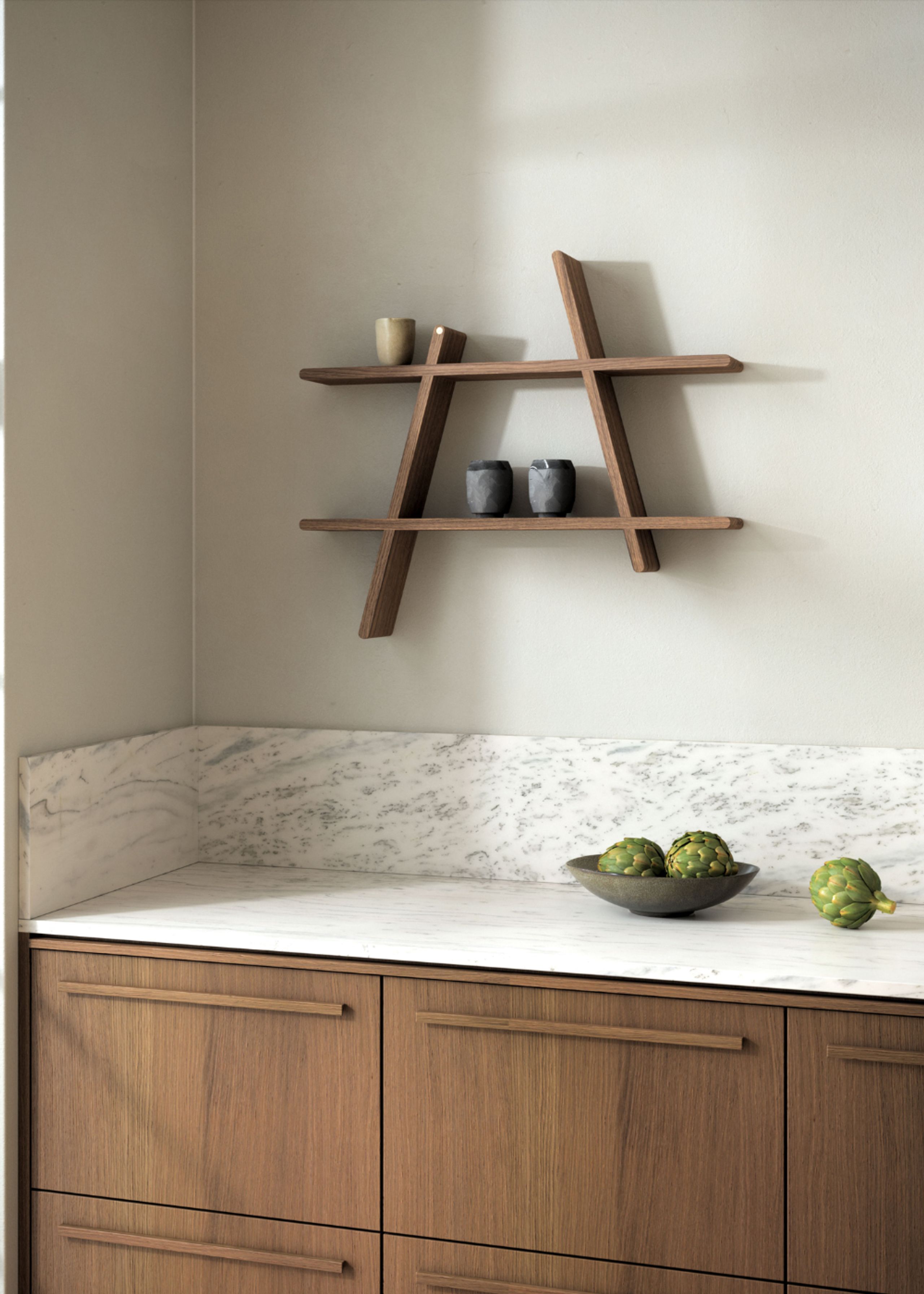 Andersen Furniture - Policová deska - A-wall Shelf - Medium - Smoked Oiled Ash