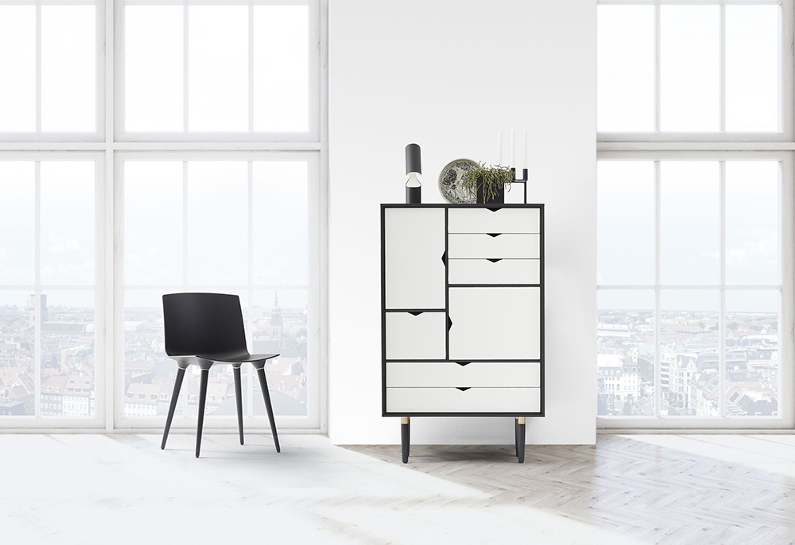 Andersen Furniture - Reol - Andersen Furniture S5 - Sortlakeret Eg / Alpino