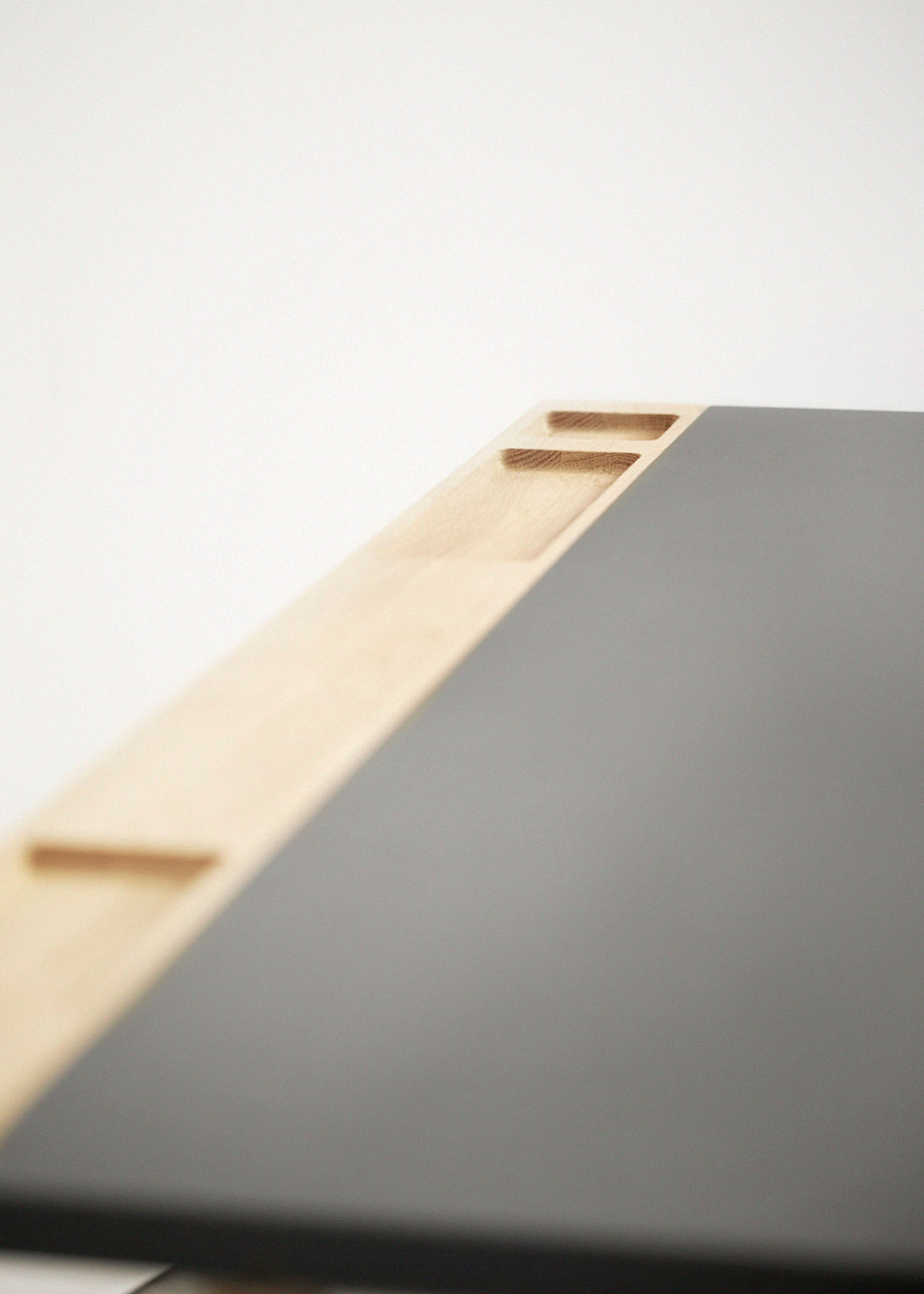 Andersen Furniture - - D1 Work Desk - White Stained Oak / Antracitgrey Linoleum