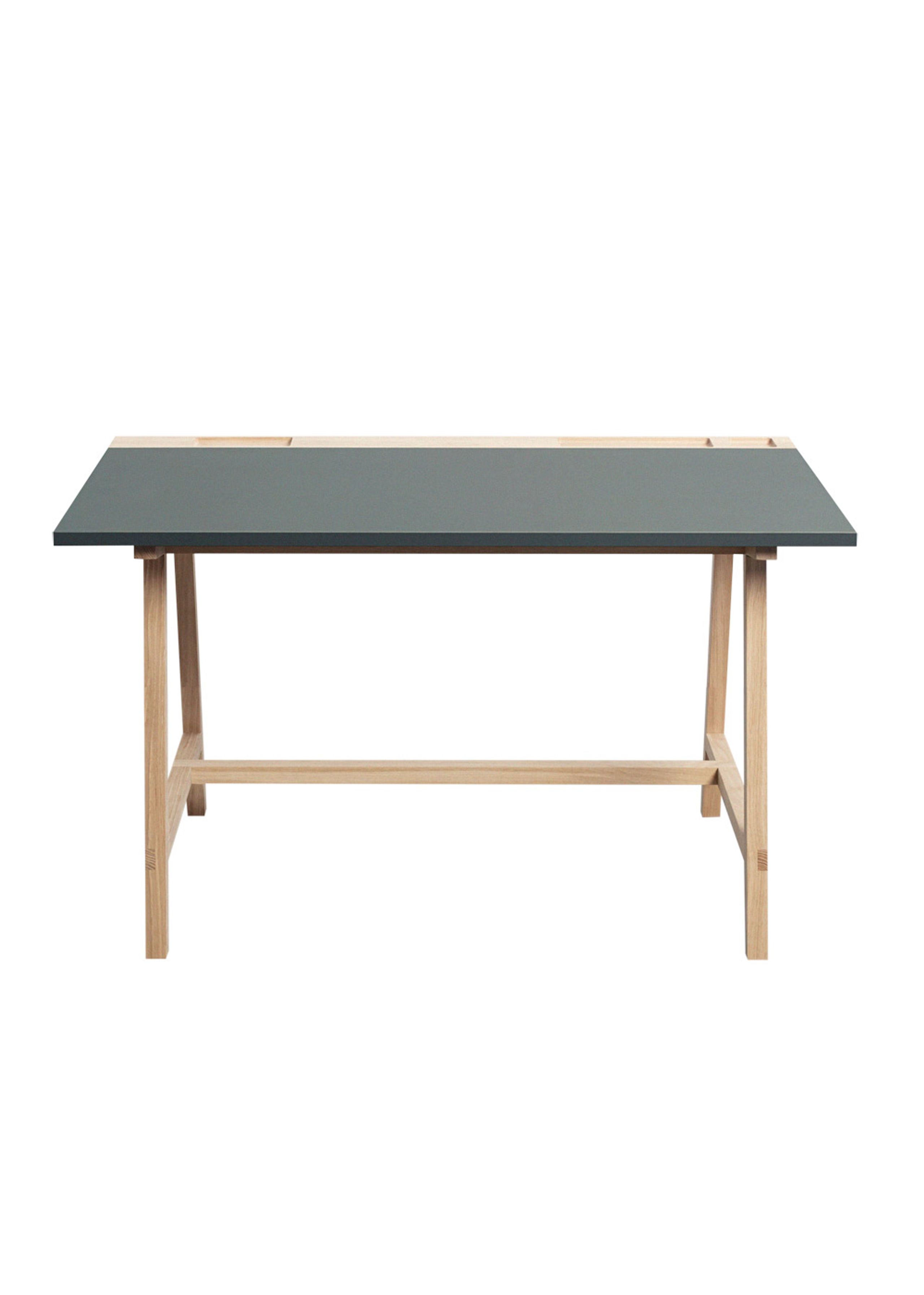 Andersen Furniture - - D1 Work Desk - White Stained Oak / Antracitgrey Linoleum