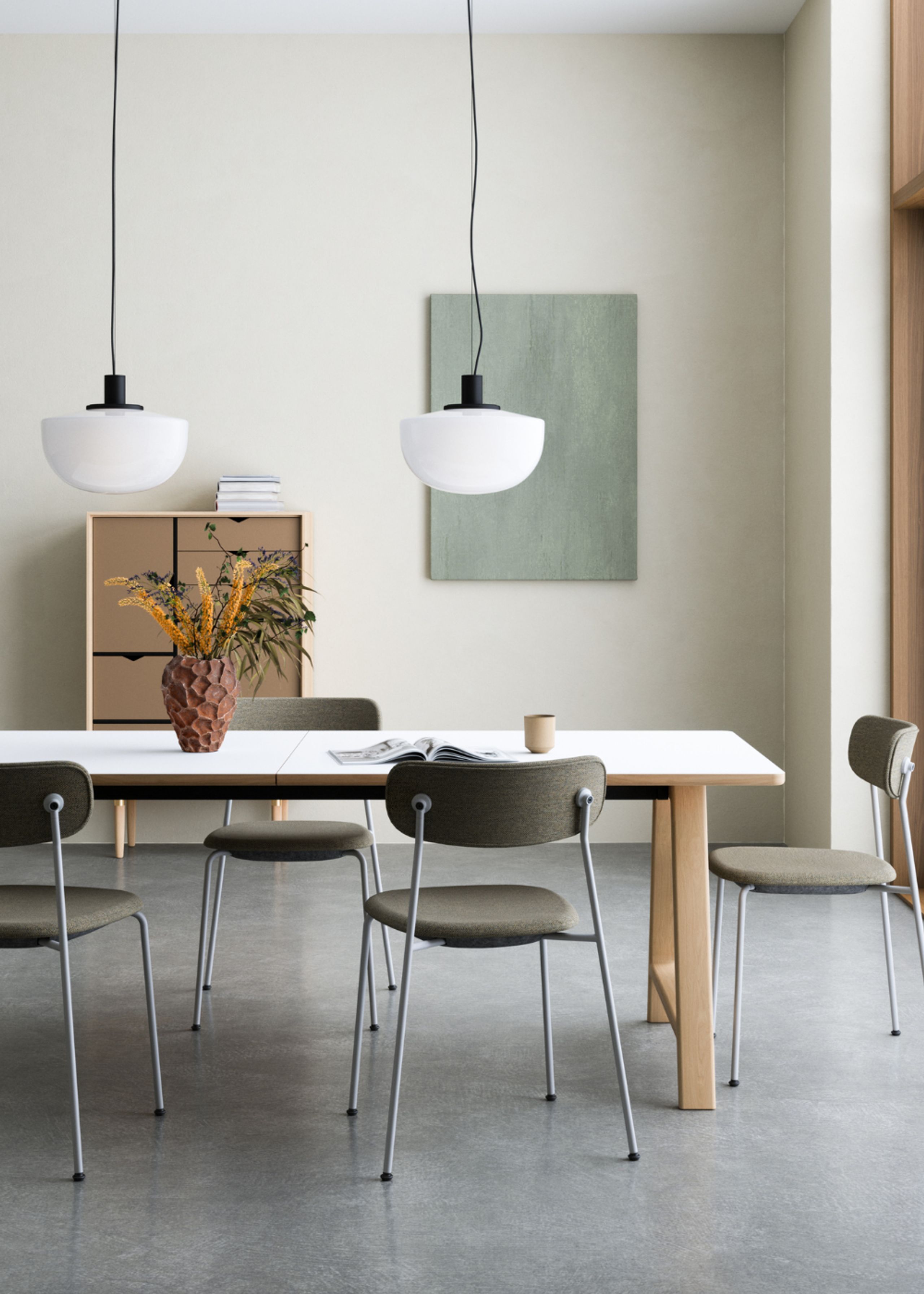 Andersen Furniture - Esstisch - T11 Table - Oak, white pig. lac. / Crystal White lam.