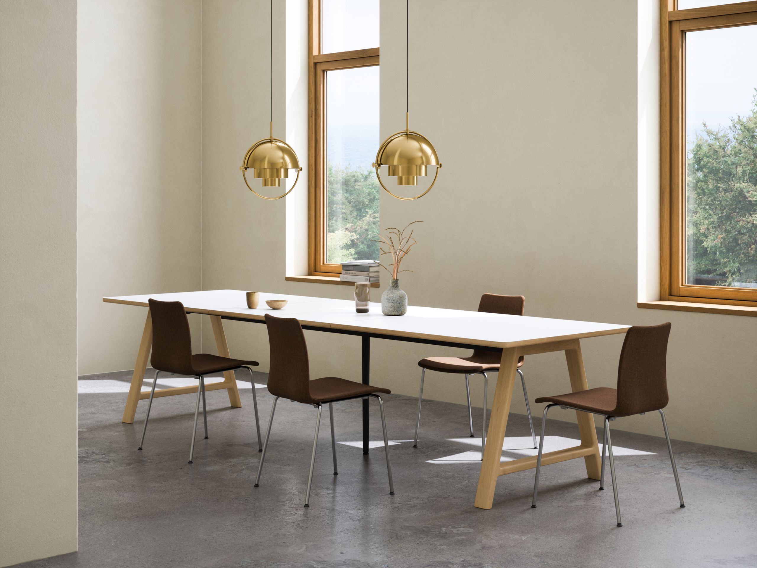 Andersen Furniture - Esstisch - T11 Table - Oak, white pig. lac. / Crystal White lam.