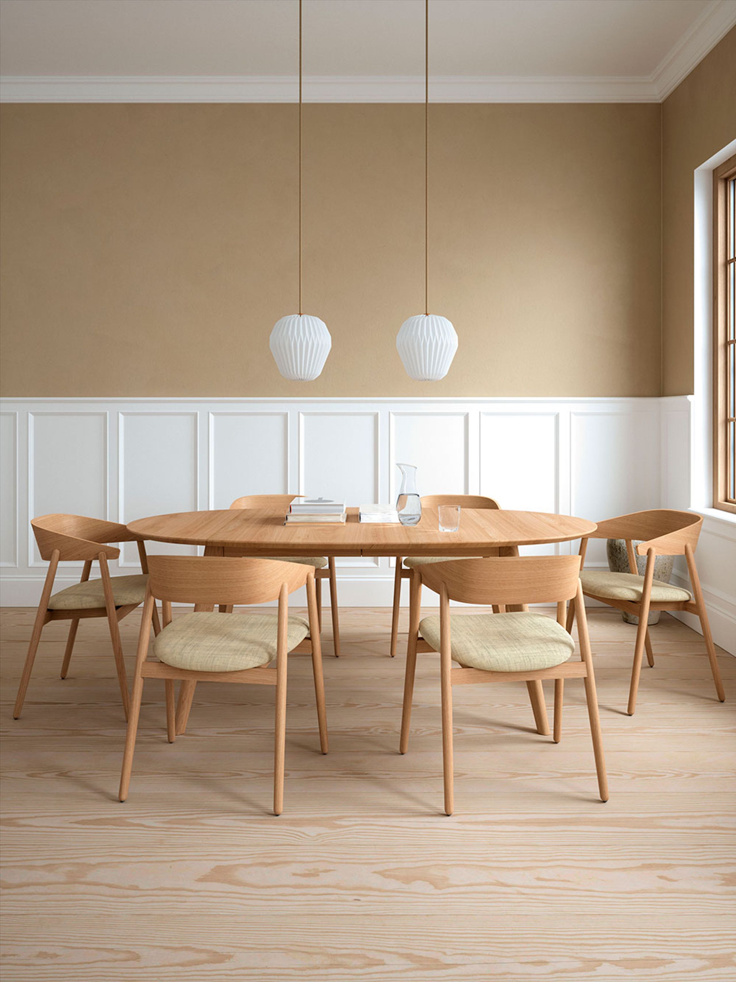 Andersen Furniture - Sedia da pranzo - AC2 Chair / Padded Seat - Oak / Black / Leather: Black