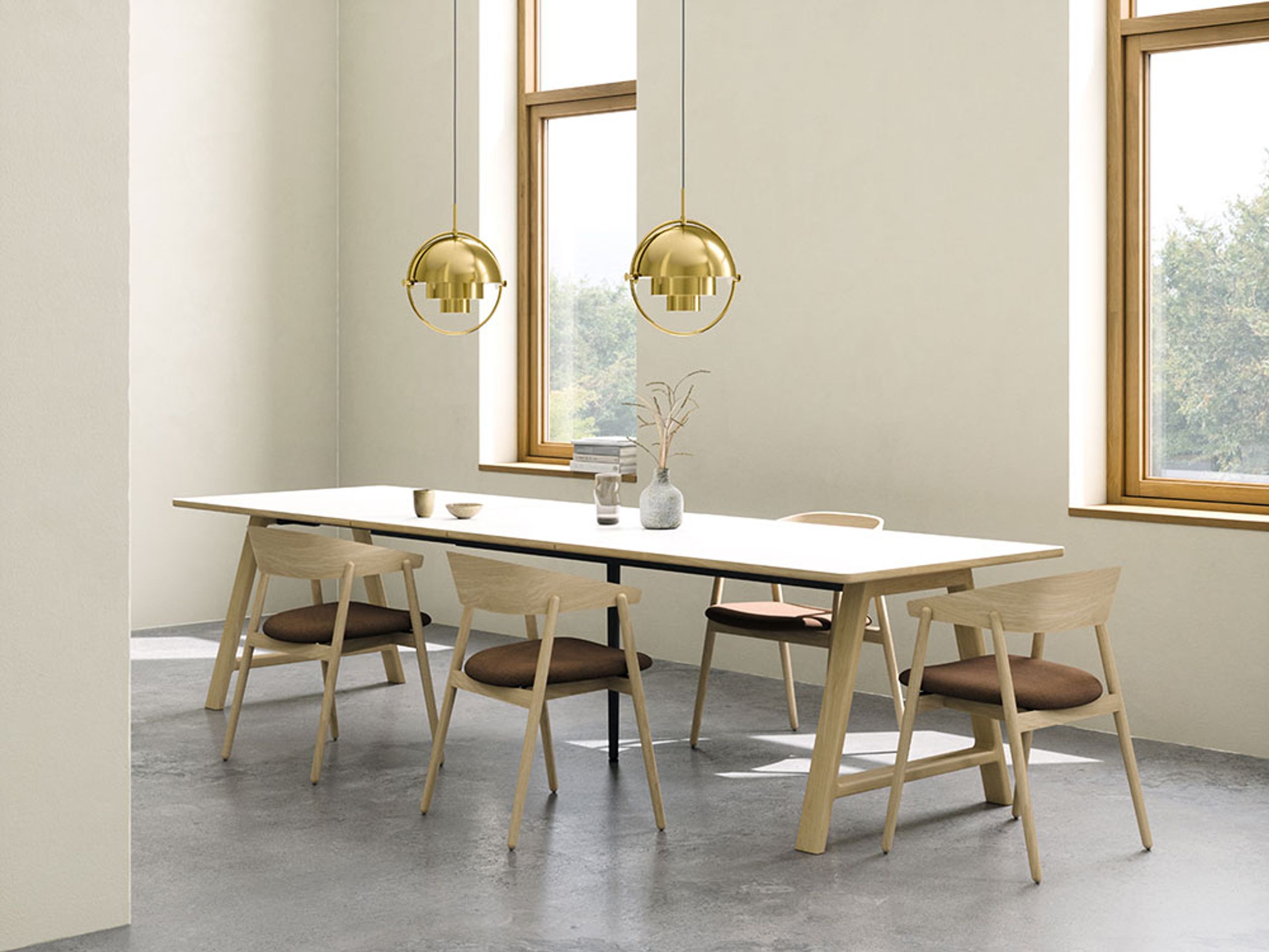 Andersen Furniture - Sedia da pranzo - AC2 Chair / Padded Seat - Oak / Black / Leather: Black