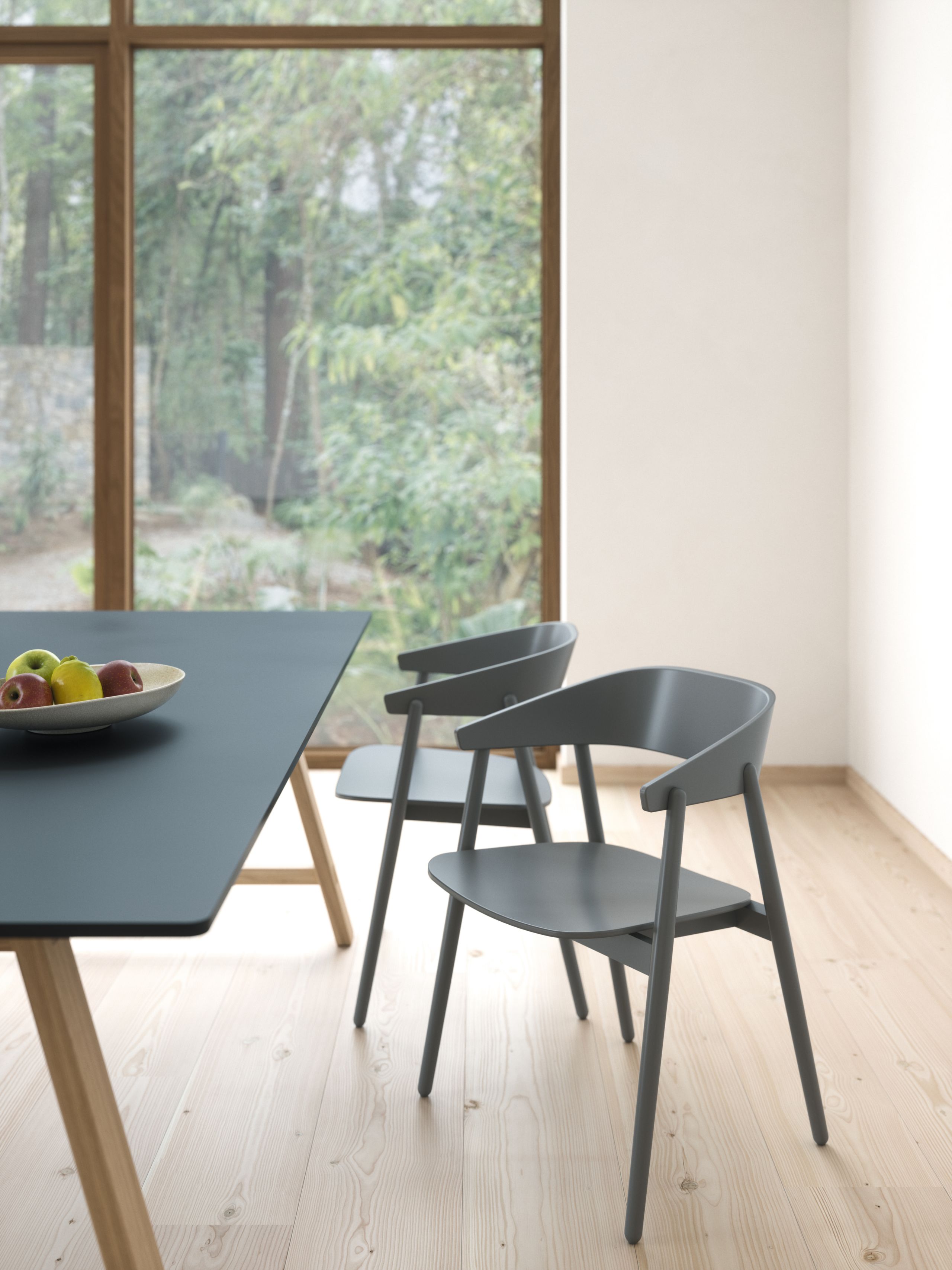 Andersen Furniture - Dining chair - AC2 Chair / Wooden Seat - Beech / Colored Grey