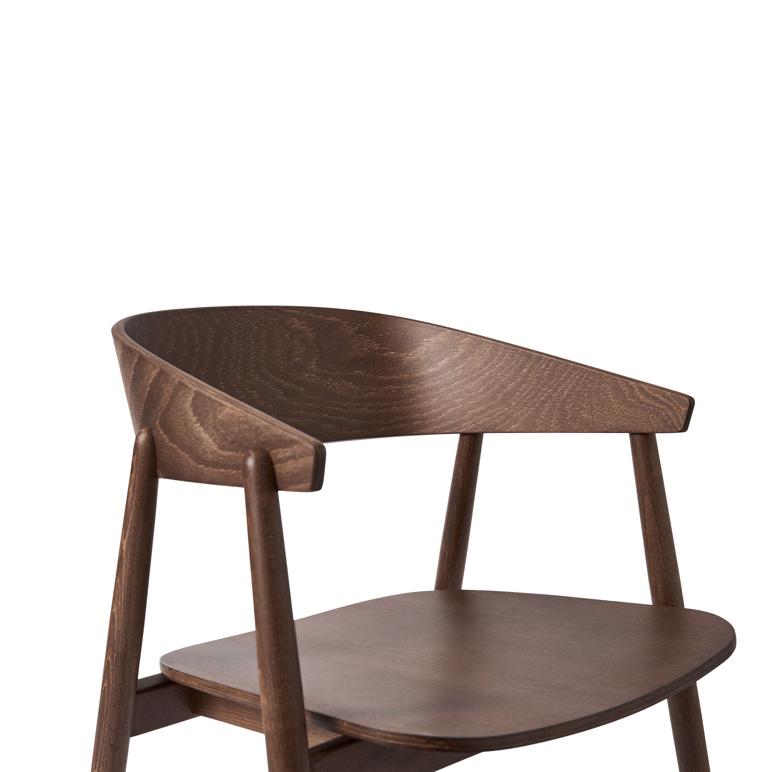 Andersen Furniture - Spisebordsstol - AC2 Stol / Træ sæde - Bøg / Røget mat lakeret