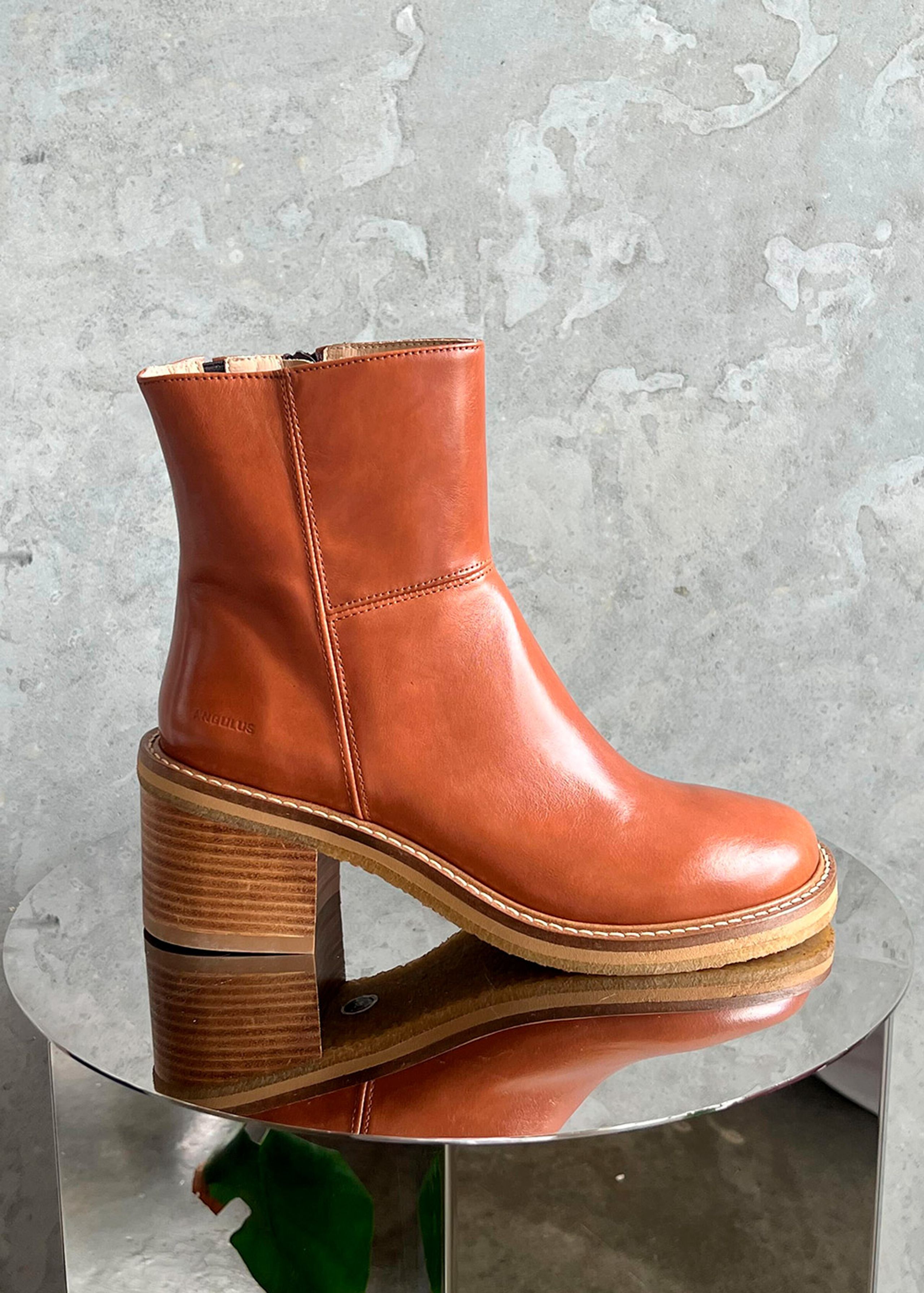 Angulus - Ankelstøvler - 7795 - Cognac/ Dark Brown