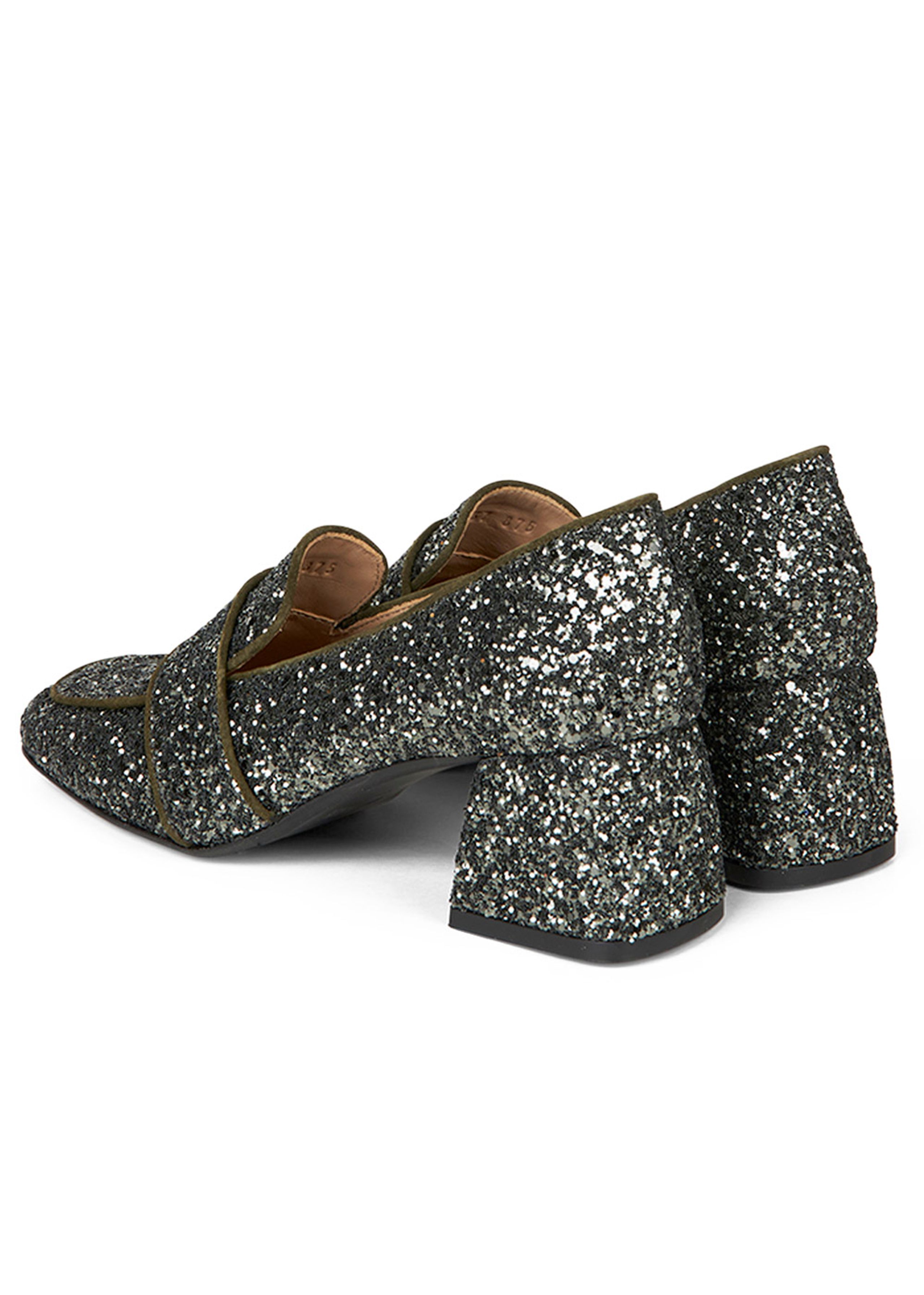 Angulus - Vagabundos - Loafer 1647-101 - Dark Green Glitter