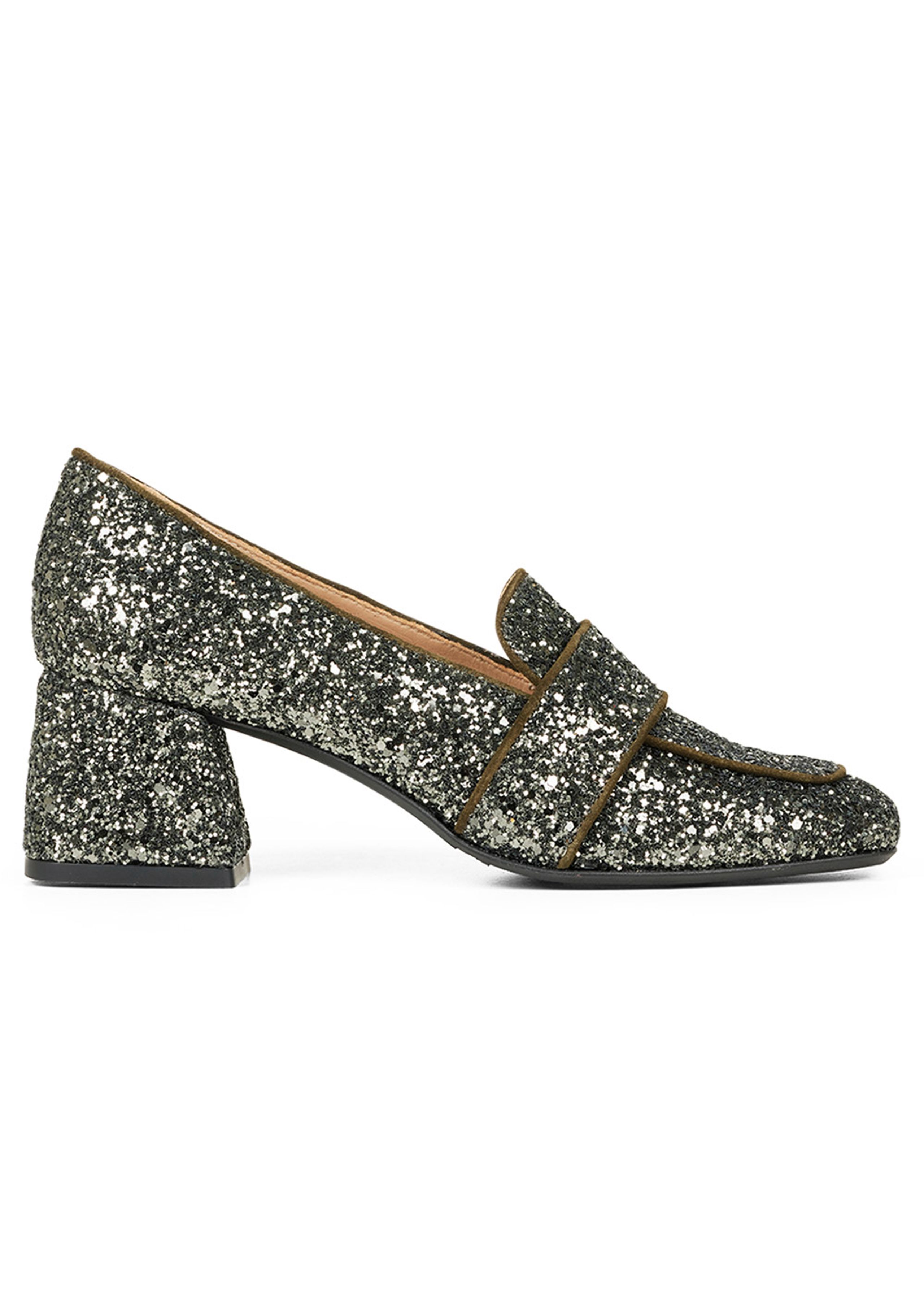 Angulus - Vagabundos - Loafer 1647-101 - Dark Green Glitter