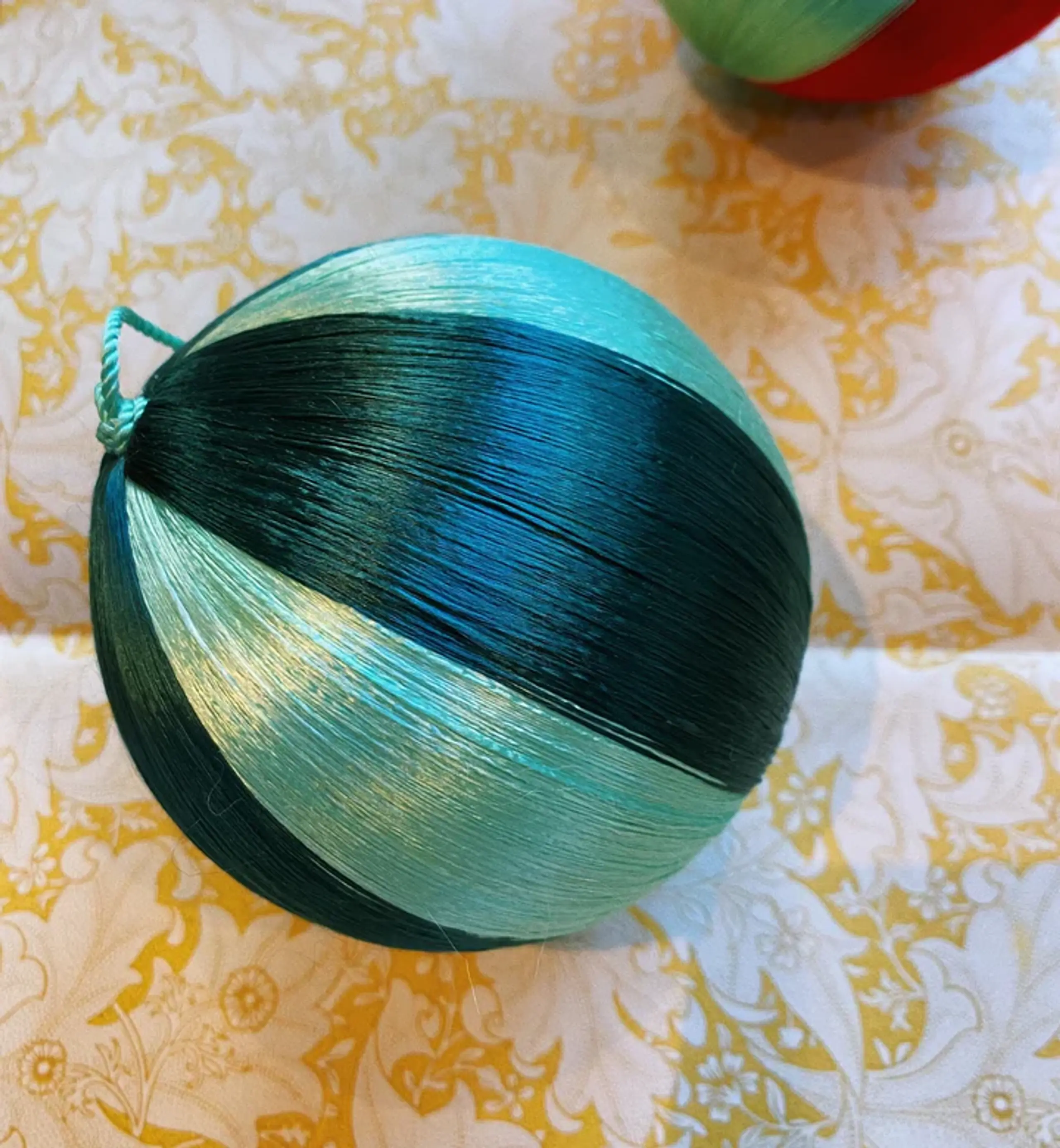 Anna + Nina - Palla di Natale - Corded Ornament - Big - Green Stripe