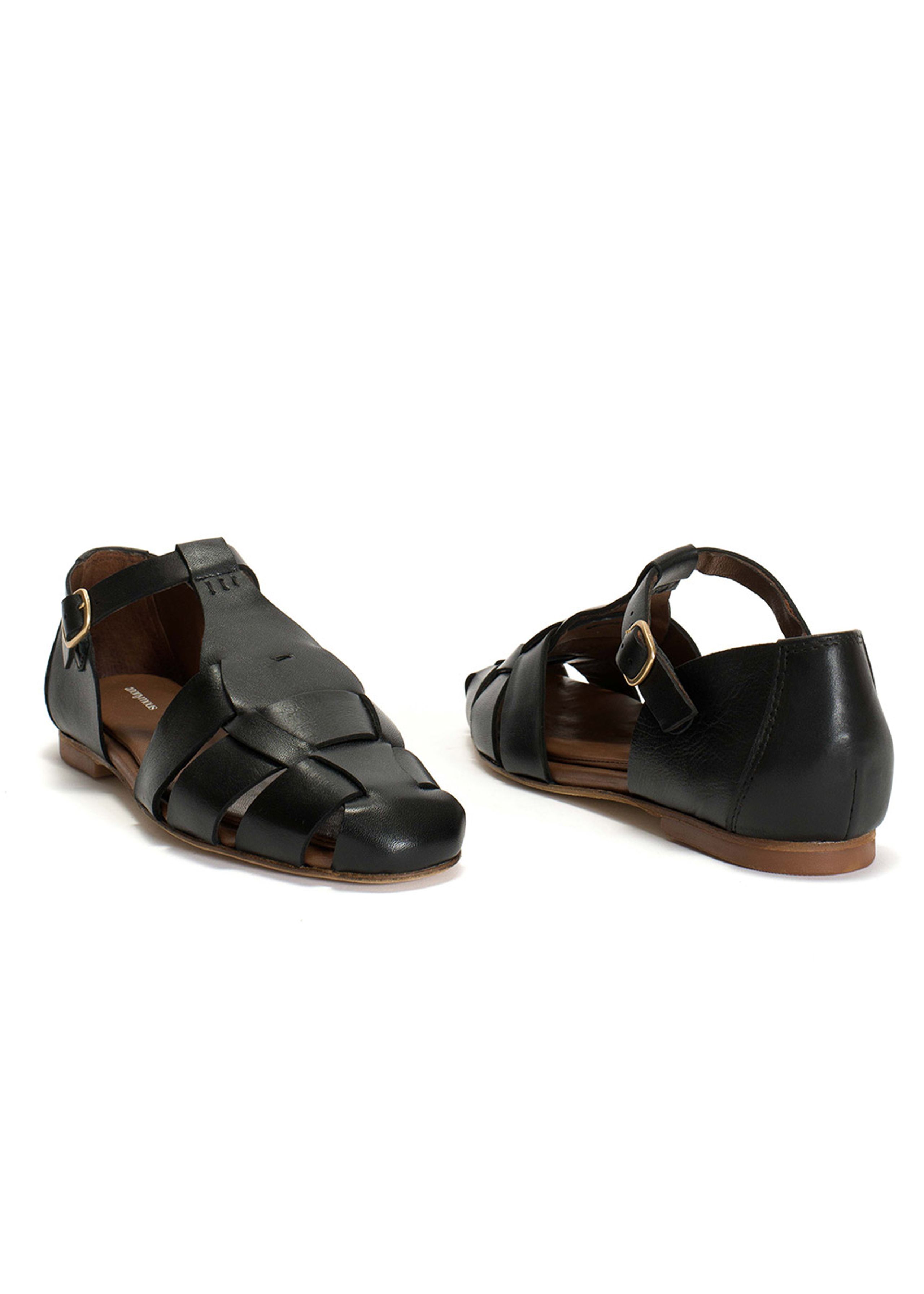 Anonymous Copenhagen - Sandals - Lain flats Soft calf - Black
