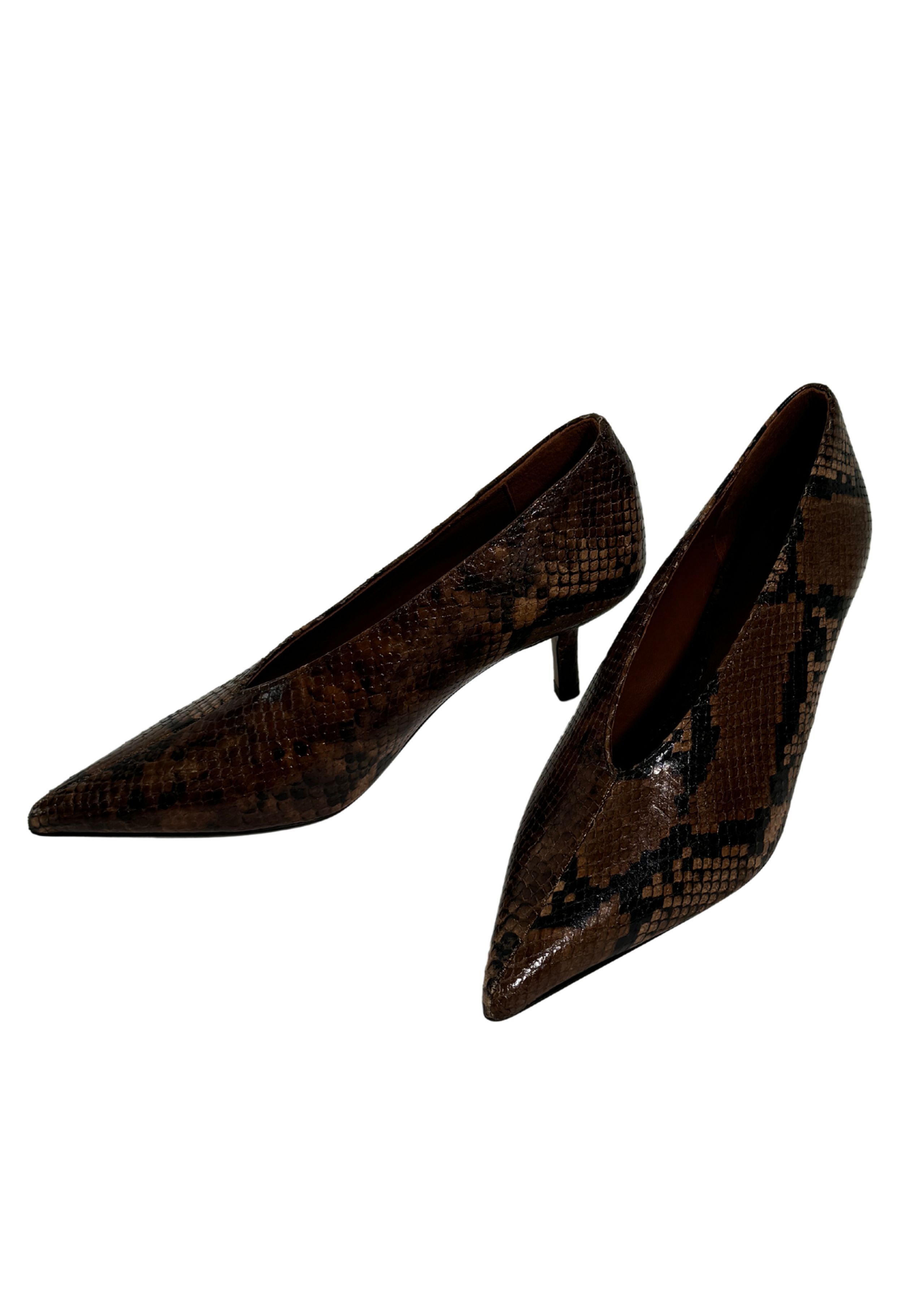 Anonymous Copenhagen - Stilettos - Phia 55 Pin Snake Calf - Hazelnut