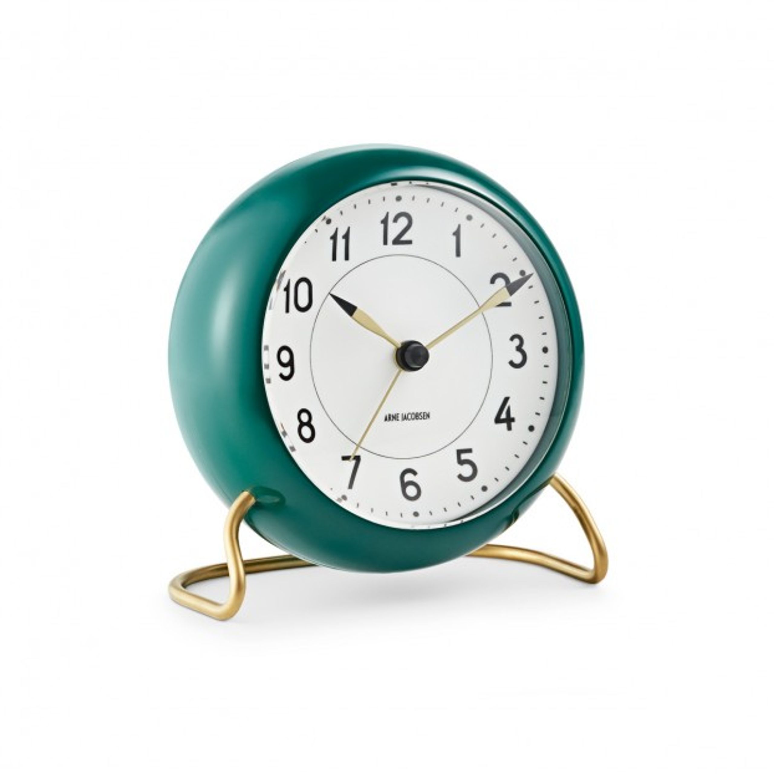 Arne Jacobsen - Watch - Station Vægur - Table clock green/white