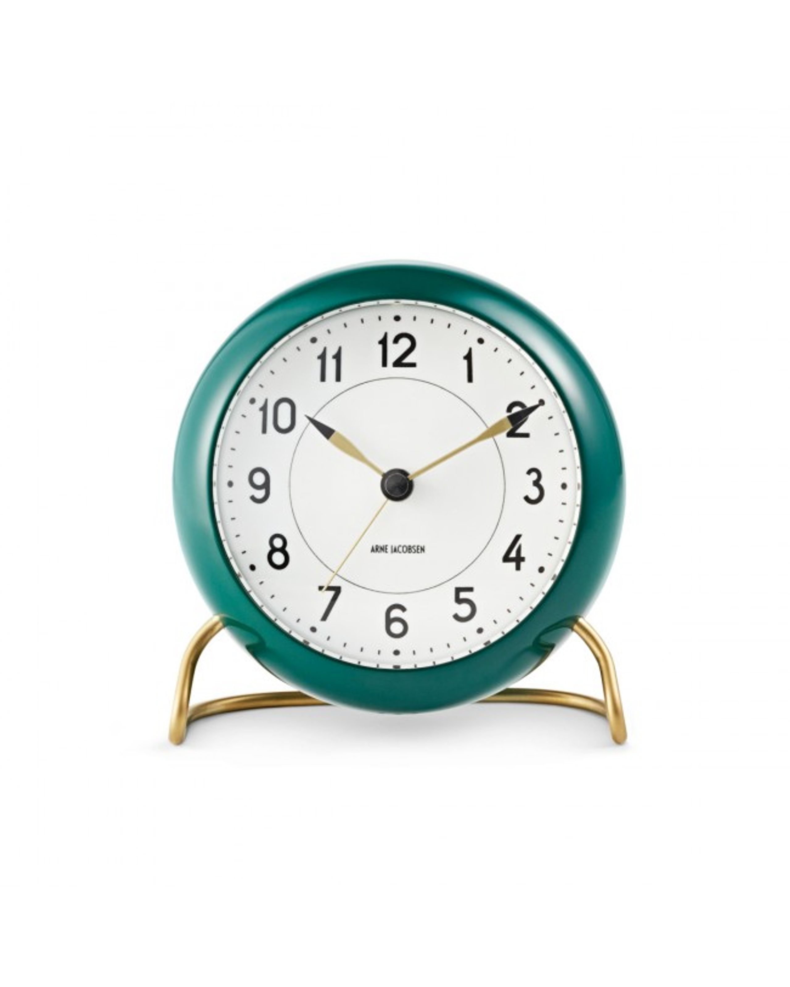 Arne Jacobsen - Watch - Station Vægur - Table clock green/white