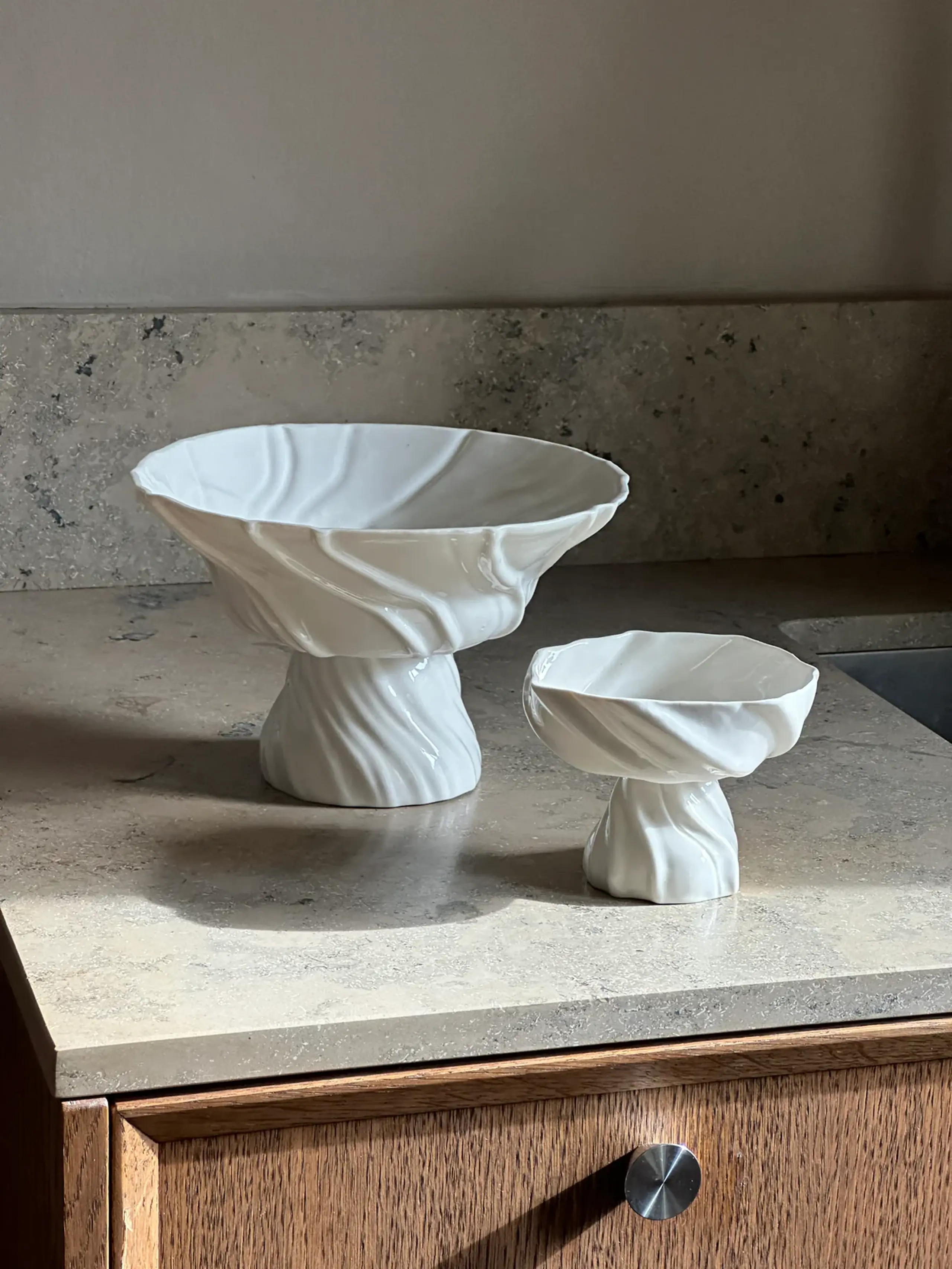 Atelier Marée - Bowl - Pedestal Bowl - White
