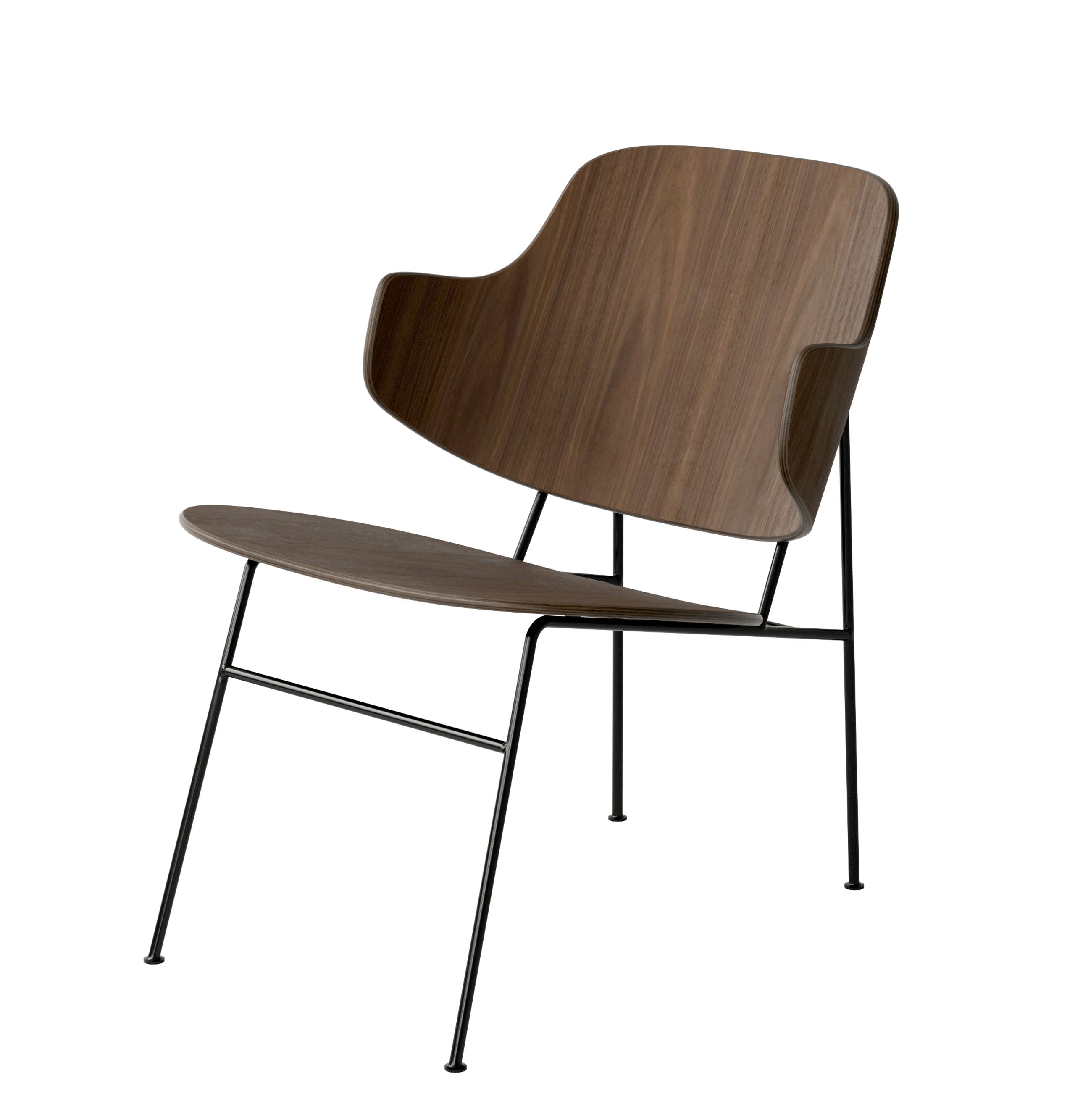 Audo Copenhagen - Børnehåndklæde - The Penguin Lounge Chair - Black steel base / Walnut seat and back