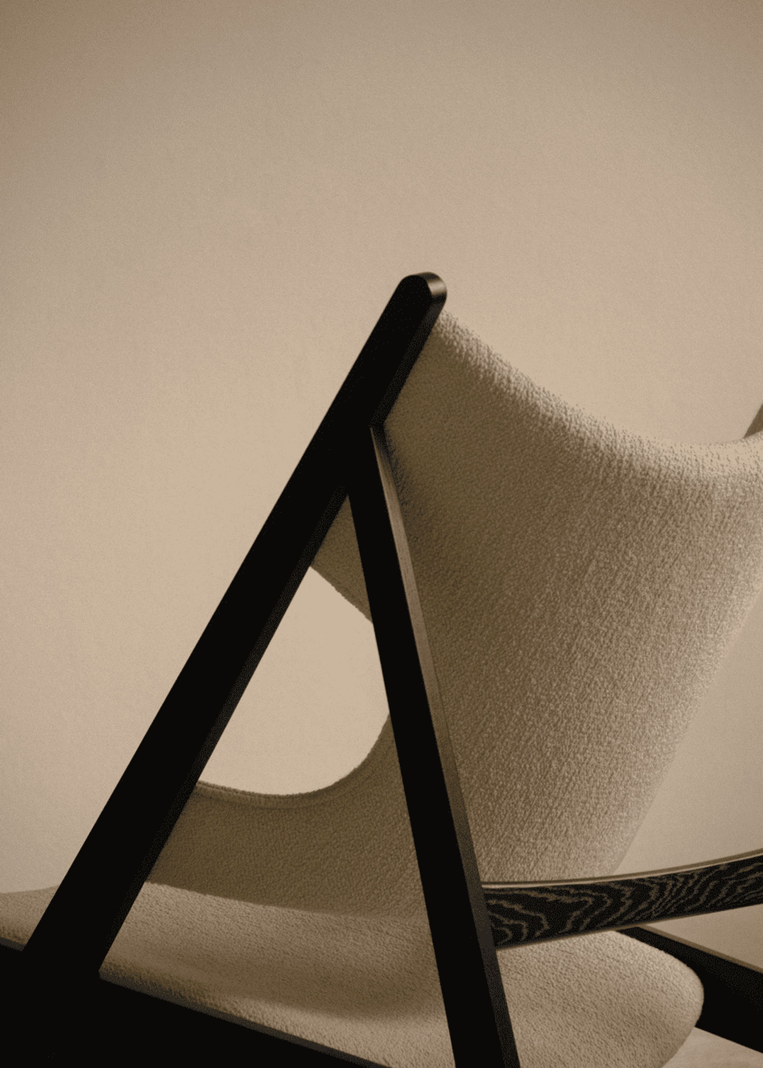 Audo Copenhagen - Poltrona - Knitting Lounge Chair - Black oak / Barnum Bouclé 24