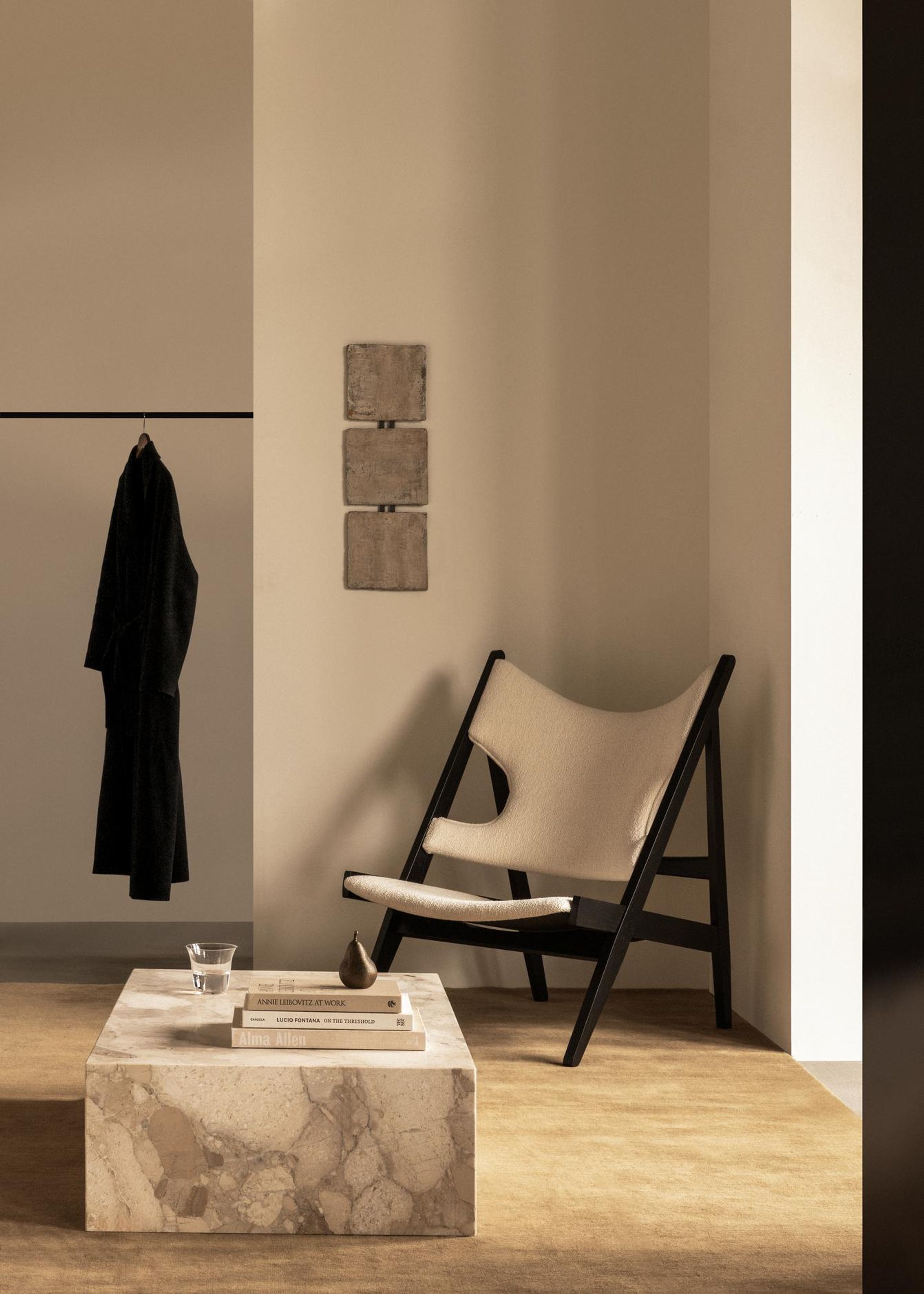 Audo Copenhagen - Poltrona - Knitting Lounge Chair - Black oak / Barnum Bouclé 24