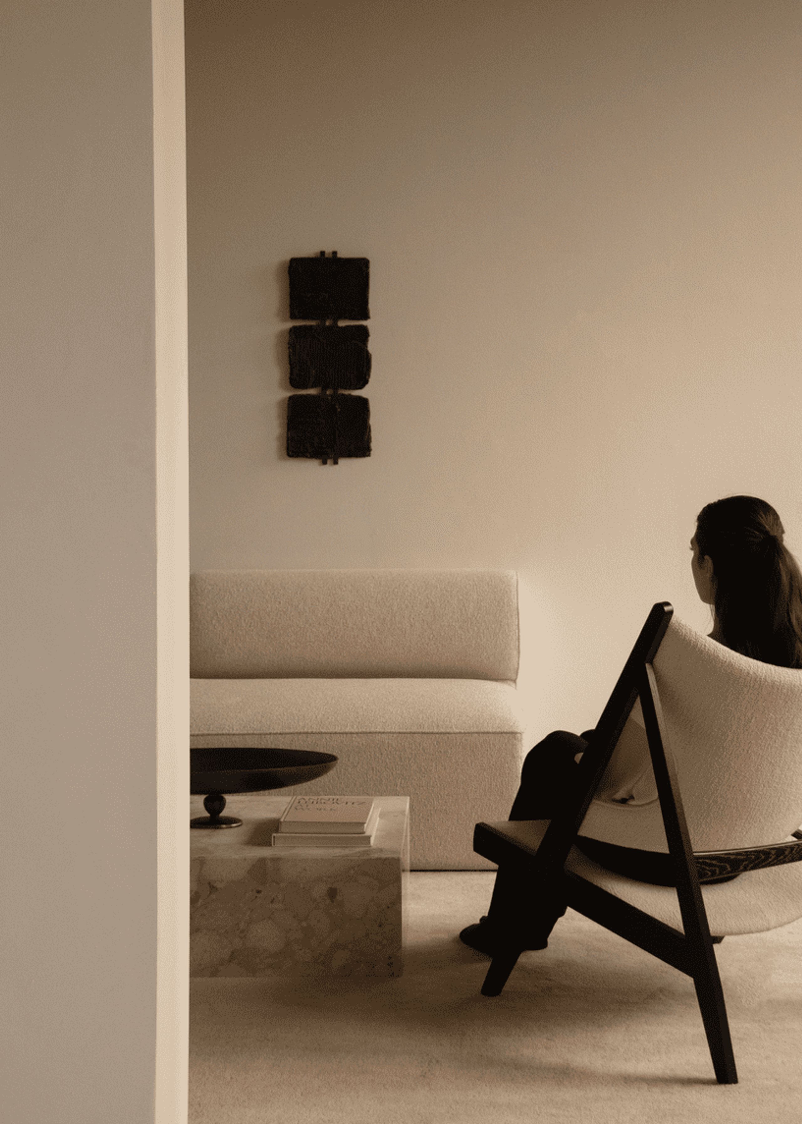 Audo Copenhagen - Poltrona - Knitting Lounge Chair - Black oak / Barnum Bouclé 24