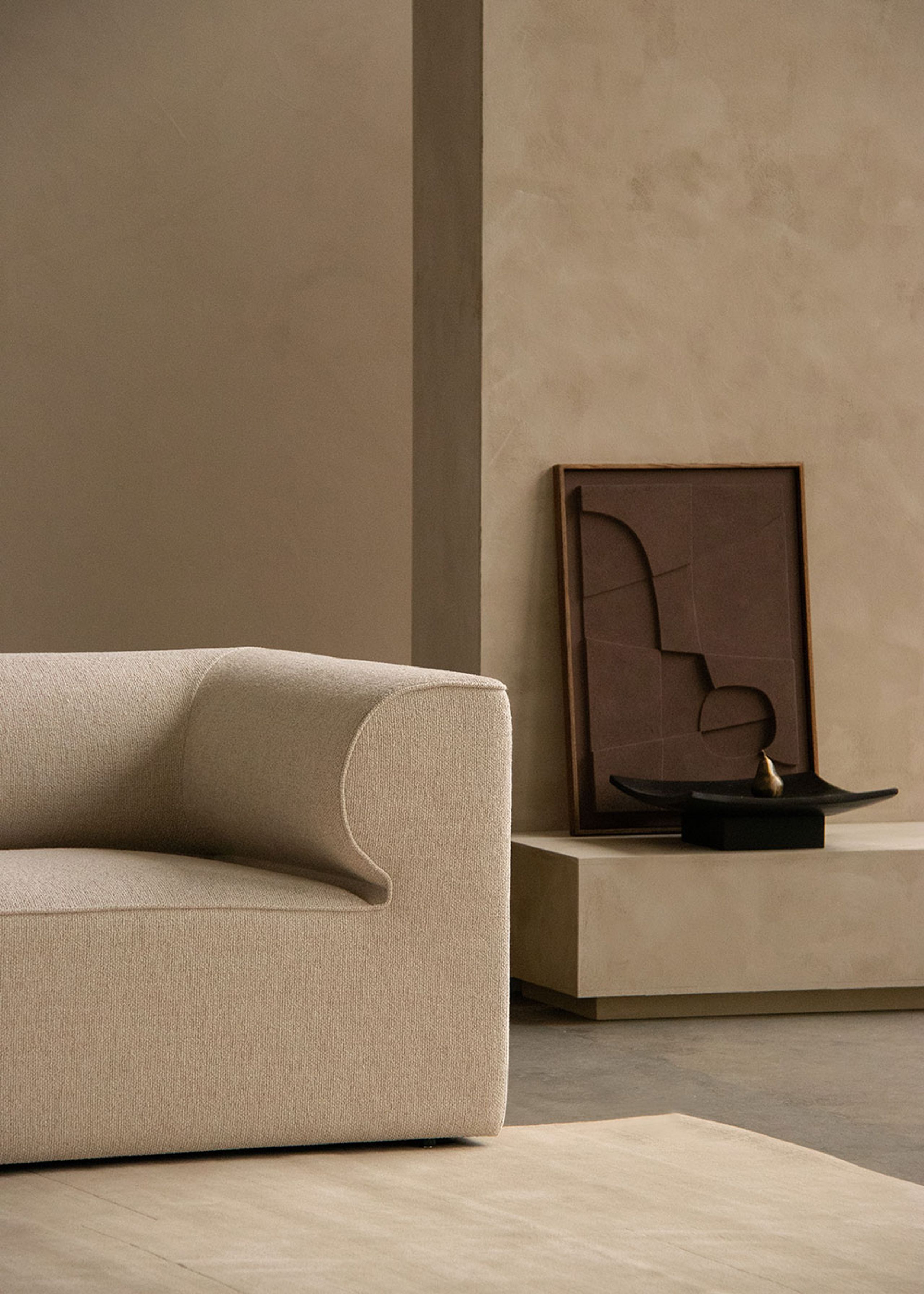 Audo Copenhagen - Canapé modulaire - Eave Modular Sofa, 86, 2 Seater, Configuration 1 - Audo Bouclé 08 - Bordeaux