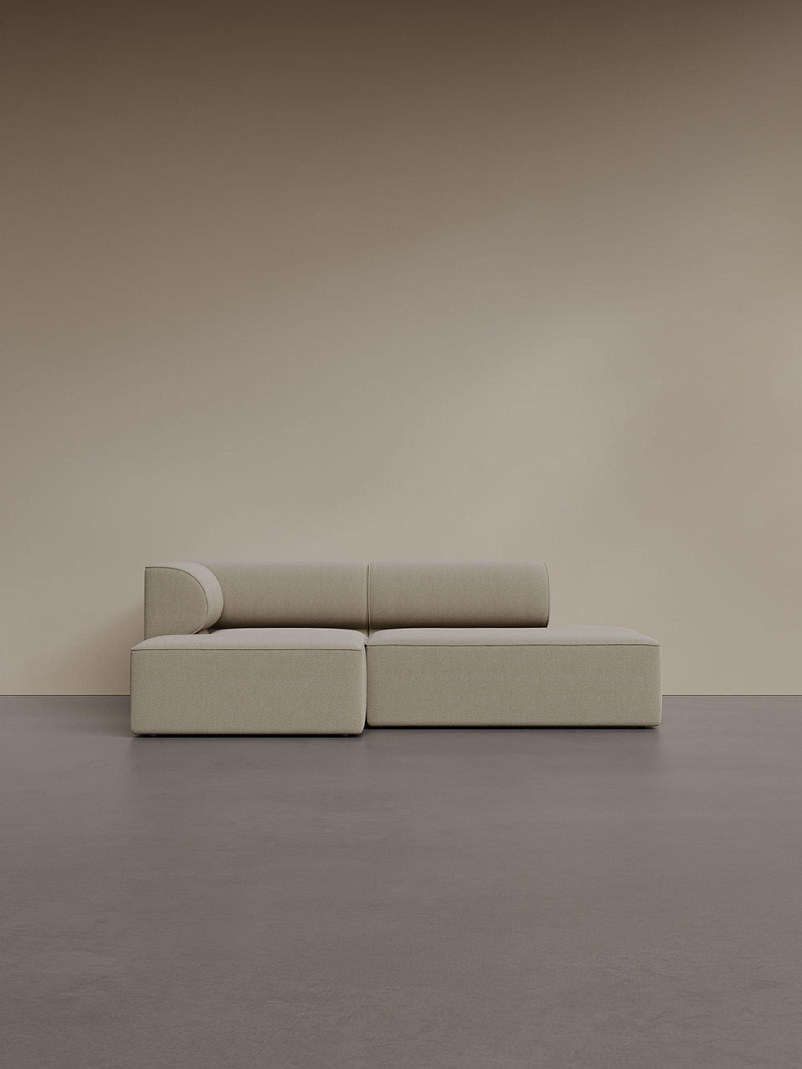 Audo Copenhagen - Modulsofa - Eave Modular Sofa, 96, 2.5-seater, Configurations 7-8 - Audo Bouclé 16 - Dark Grey - Configuration 8