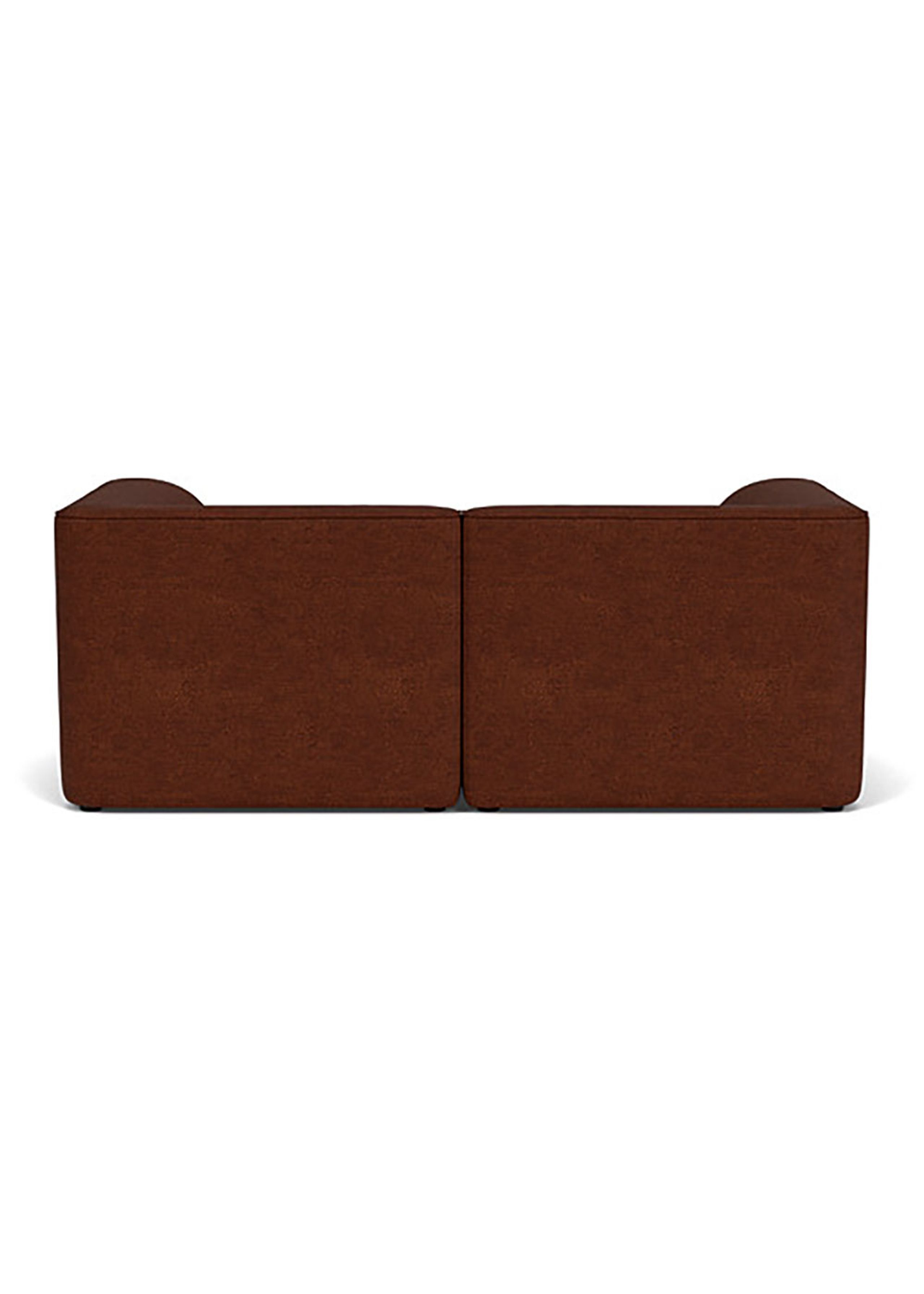 Audo Copenhagen - Sofa modułowa - Eave Modular Sofa, 96, 2-seater, Configuration 1 - Audo Bouclé 08 - Bordeaux