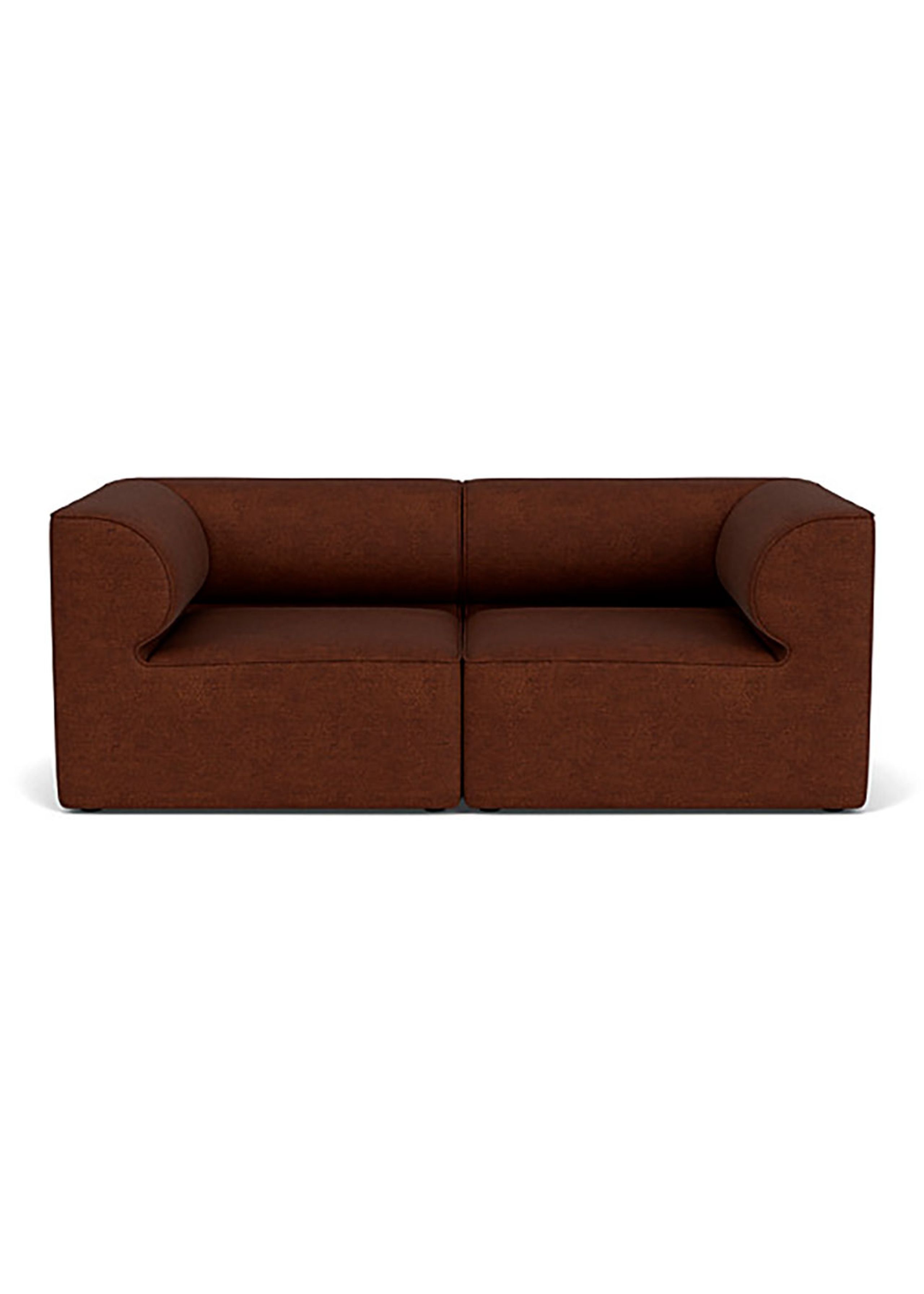 Audo Copenhagen - Sofa modułowa - Eave Modular Sofa, 96, 2-seater, Configuration 1 - Audo Bouclé 08 - Bordeaux