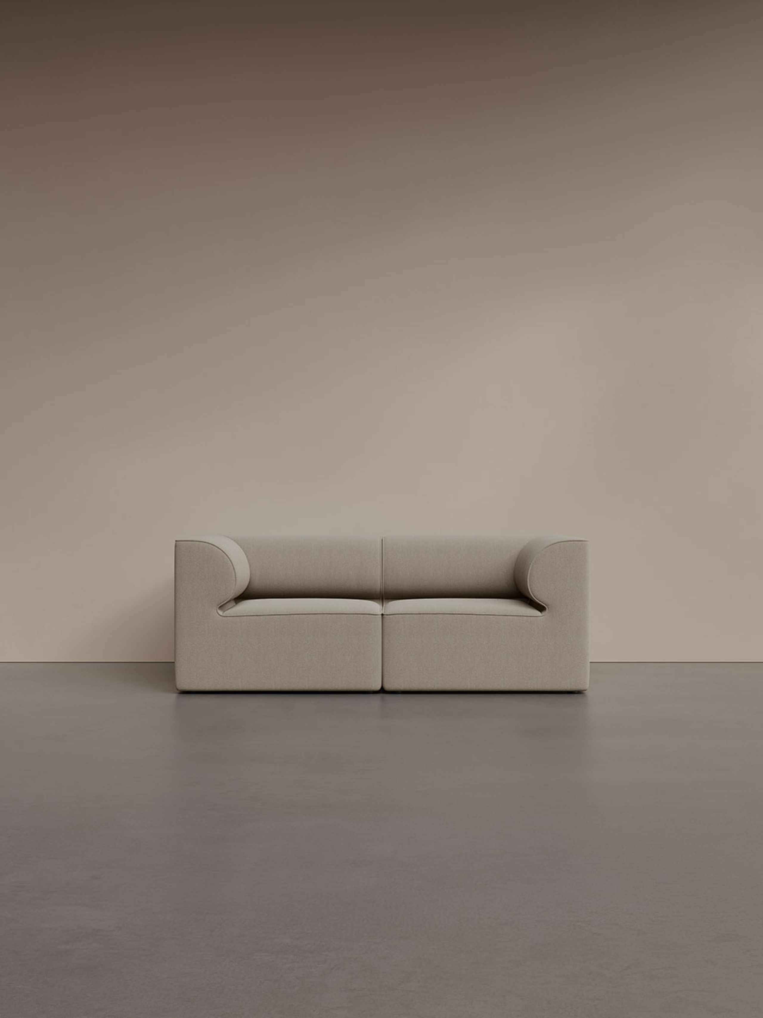 Audo Copenhagen - Modulární pohovka - Eave Modular Sofa, 96, 2-seater, Configuration 1 - Audo Bouclé 16 - Dark Grey