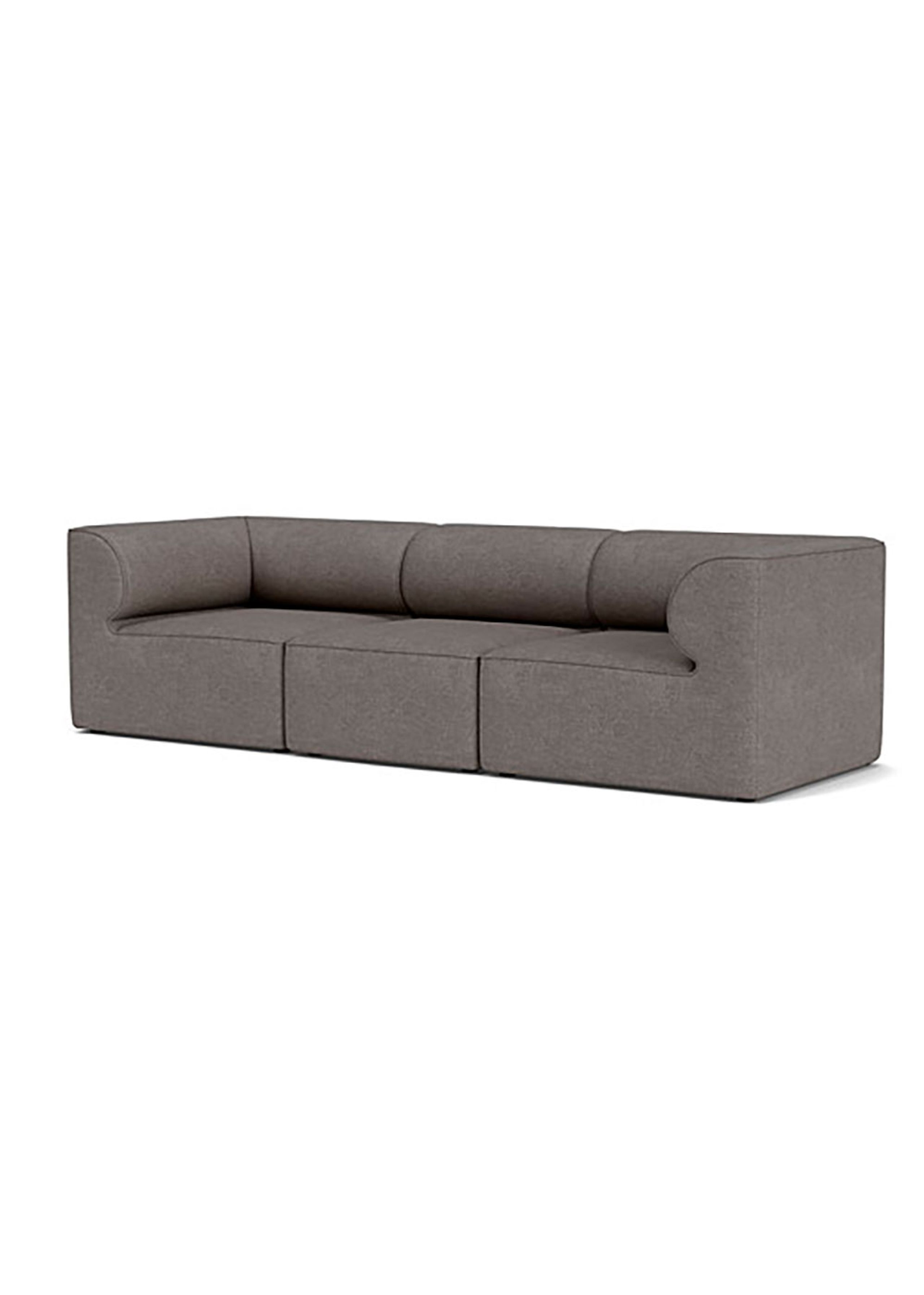 Audo Copenhagen - Modulares Sofa - Eave Modular Sofa, 96, 3-Seater, Configuration 2 - Audo Bouclé 16 - Dark Grey
