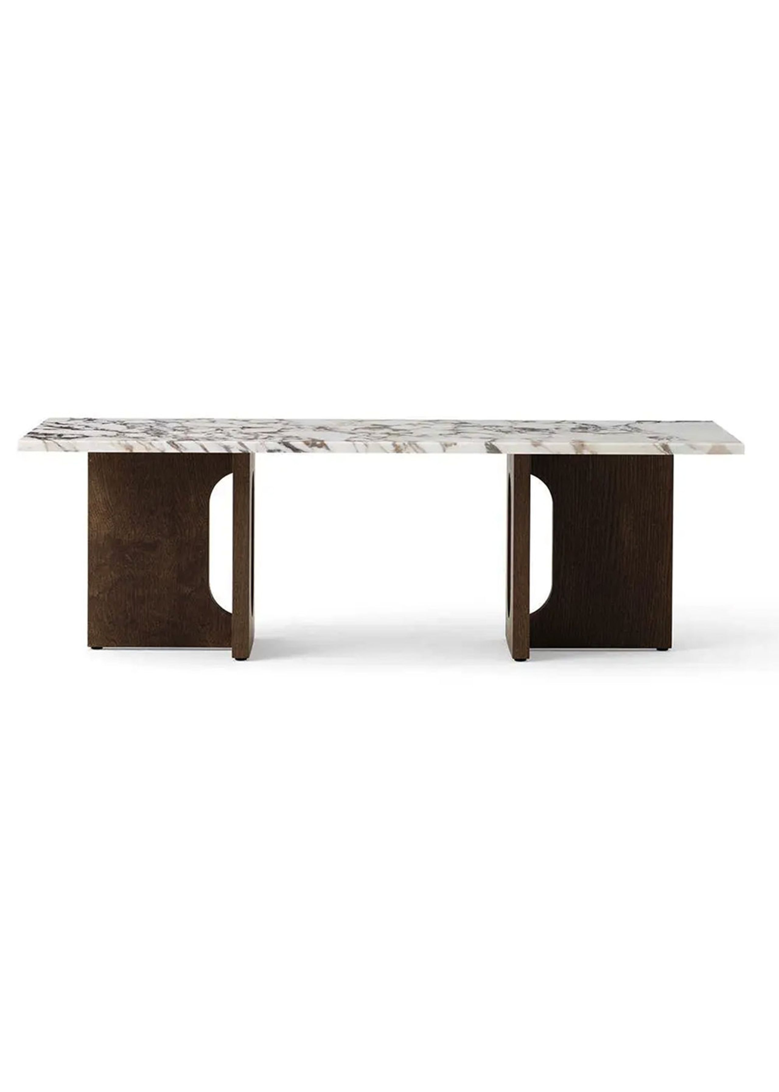 Audo Copenhagen - Stolik kawowy - Androgyne Lounge Table - Dark St. Oak Base / Calacatta Viola Marble
